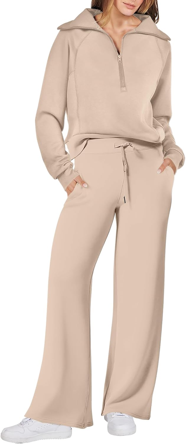 ANRABESS Women 2 Piece Outfits Sweatsuit Oversized Sweatshirt Sweatpants Tracksuit Sweat Lounge Matching Set 2025 Fall Trendy ANRABESS Women 2 Piece Outfits Sweatsuit Oversized Sweatshirt Sweatpants Tracksuit Sweat Lounge Matching Set 2025 Fall Trendy
