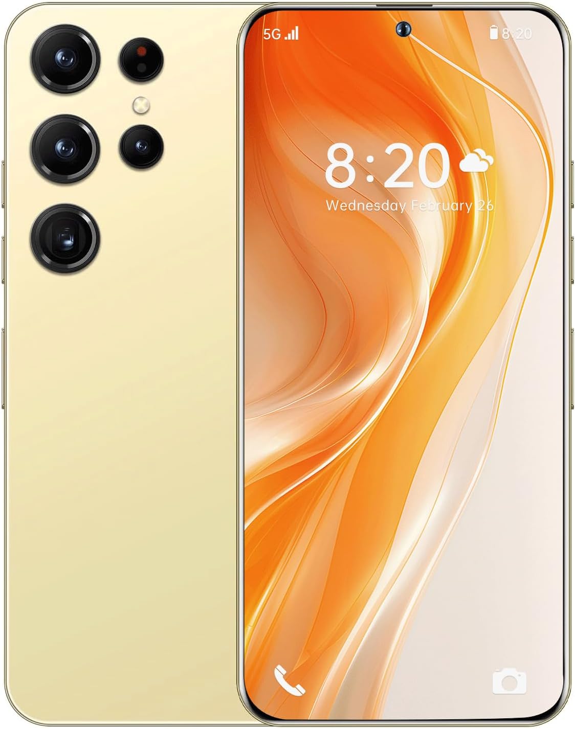 Unlocked Android Phone, 12GB+512GB Cell Phone 5G Mobile Phone Android 13 Smartphone, 6.8”FHD, 48MP+108MP Camera, 6800mAh Battery Dual SIM Phone/Face ID Titanium Yellow Unlocked Android Phone, 12GB+512GB Cell Phone 5G Mobile Phone Android 13 Smartphone, 6.8”FHD, 48MP+108MP Camera, 6800mAh Battery Dual SIM Phone/Face ID Titanium Yellow