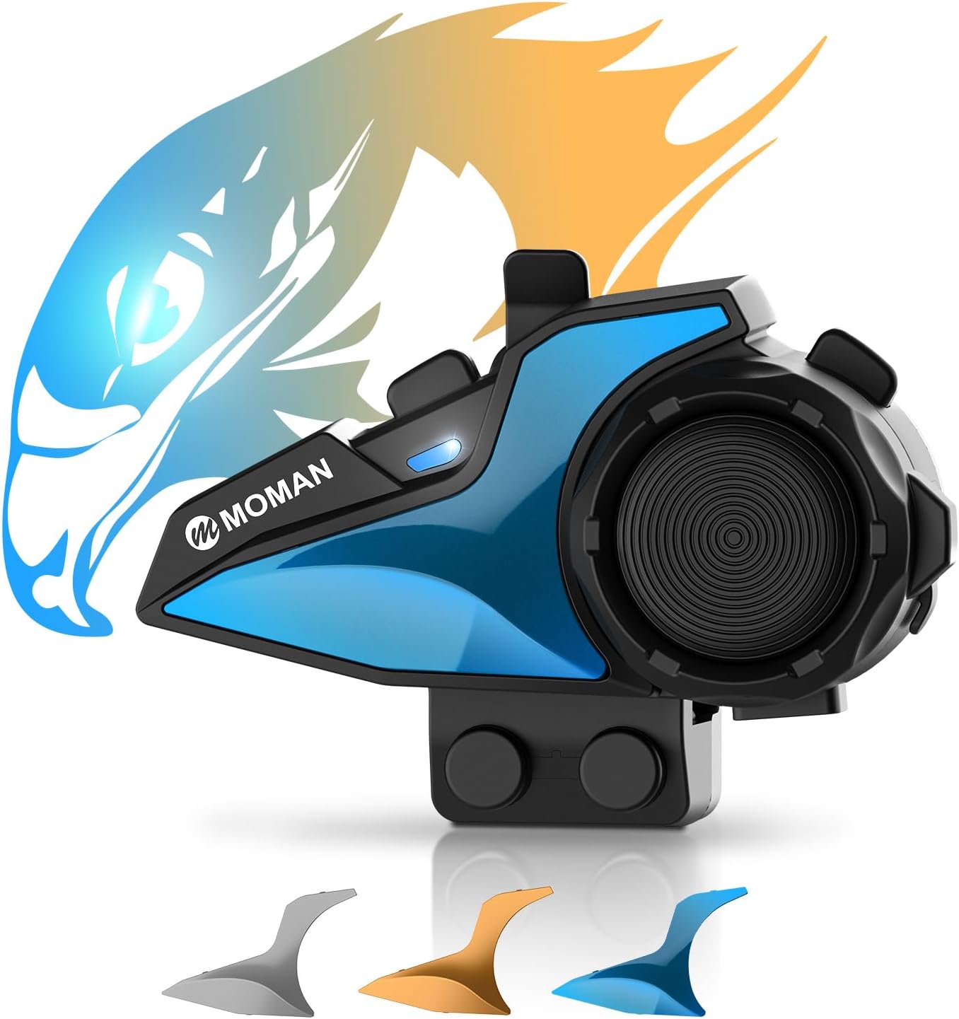 Moman Motorcycle Intercom, H2E Eagle-Like Helmet Headset Communication System with Dual Chip for Audio Multitasking HiFi/Music Sharing/FM/AI Voice (1Pack), Motorcycle-Intercom-Helmet-Headset-Headphone Moman Motorcycle Intercom, H2E Eagle-Like Helmet Headset Communication System with Dual Chip for Audio Multitasking HiFi/Music Sharing/FM/AI Voice (1Pack), Motorcycle-Intercom-Helmet-Headset-Headphone