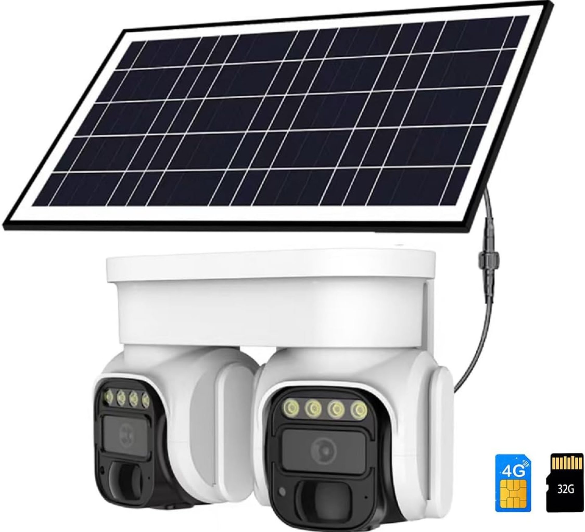 Dual Lens 4G LTE Cellular Security Camera Outdoor, Solar Wireless Camera for Home/Outdoor, 2K Live Video, No WiFi, 2-Way Talk(32G SD&SIM Card Included) Dual Lens 4G LTE Cellular Security Camera Outdoor, Solar Wireless Camera for Home/Outdoor, 2K Live Video, No WiFi, 2-Way Talk(32G SD&SIM Card Included)