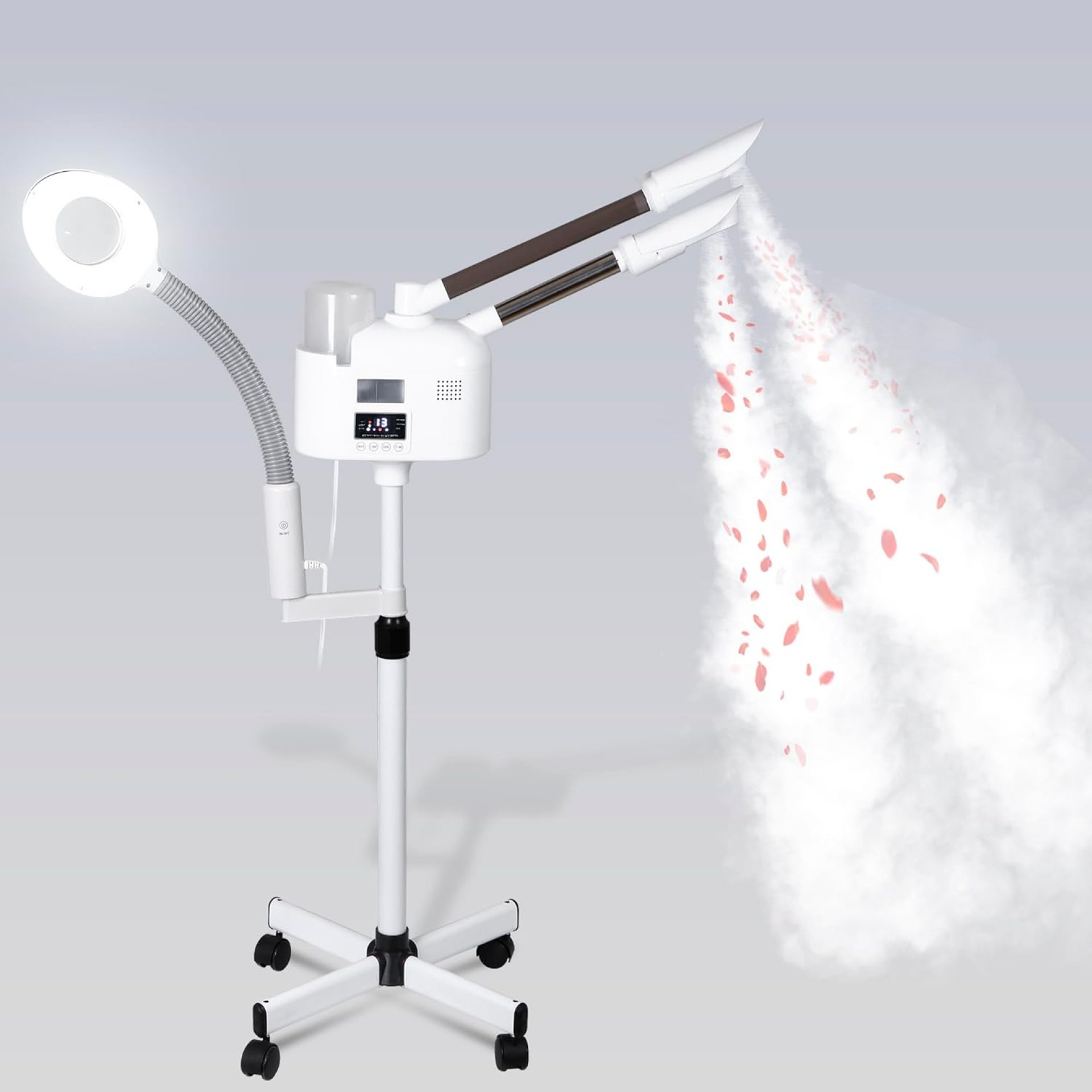 HomGarden Pro 3 in 1 Facial Steamer for Face Deep Cleaning, 5X LED Floor Magnifying Lamp UV Ozone Hot/Cool Mist Function Face Steamer Salon Spa Beauty Skin Care Equipment HomGarden Pro 3 in 1 Facial Steamer for Face Deep Cleaning, 5X LED Floor Magnifying Lamp UV Ozone Hot/Cool Mist Function Face Steamer Salon Spa Beauty Skin Care Equipment