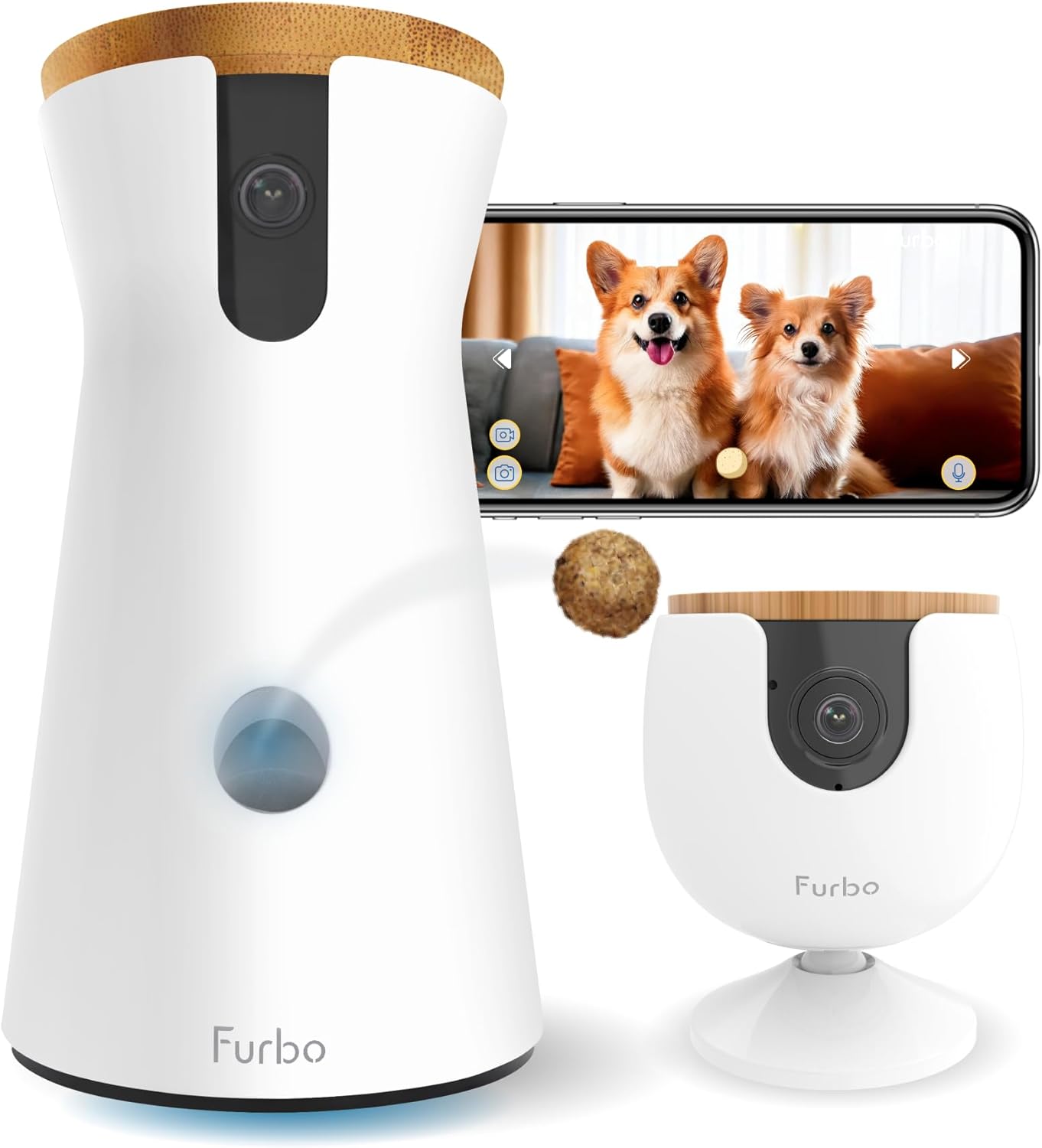 Furbo 360° Dog Camera + Mini (2-Camera Bundle Nanny Pro Subscription): Dog Safety & Home Security Alerts, Pet Camera with Speaker, Phone App & Night Vision (New Subscription Needed at Setup) Furbo 360° Dog Camera + Mini (2-Camera Bundle Nanny Pro Subscription): Dog Safety & Home Security Alerts, Pet Camera with Speaker, Phone App & Night Vision (New Subscription Needed at Setup)