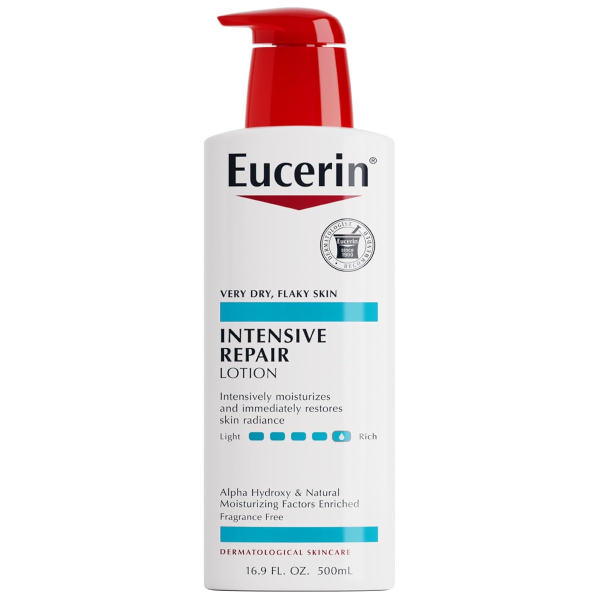 Eucerin Intensive Repair Body Lotion for Dry Skin with Alpha Hydroxy, Body Moisturizer for Very Dry Skin, Moisturizes, Exfoliates and Conditions, Paraben Free and Fragrance Free, 16.9 Fl Oz Bottle Eucerin Intensive Repair Body Lotion for Dry Skin with Alpha Hydroxy, Body Moisturizer for Very Dry Skin, Moisturizes, Exfoliates and Conditions, Paraben Free and Fragrance Free, 16.9 Fl Oz Bottle