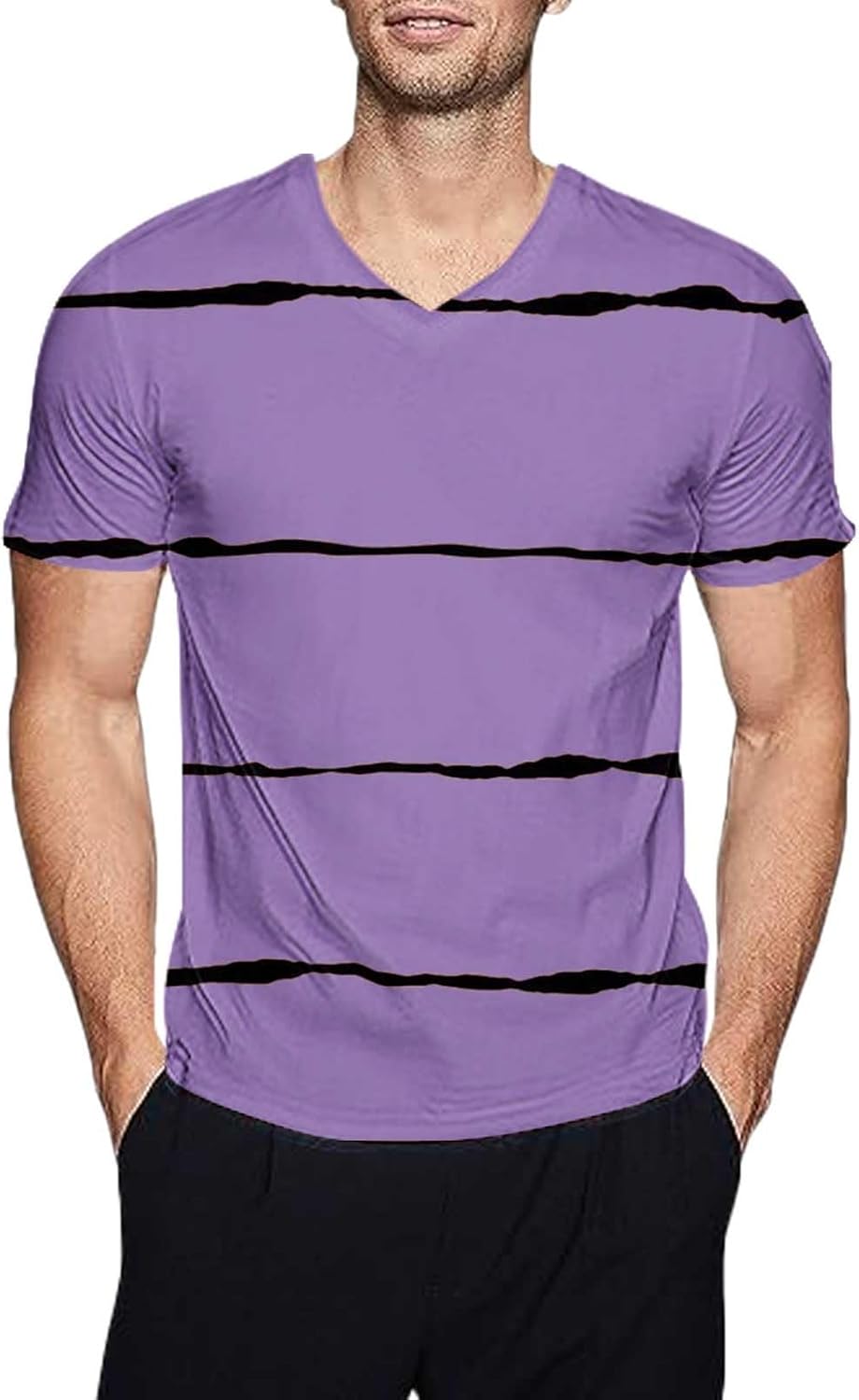 Mens T-Shirts Trendy Summer V Neck Shirts Lightweight Daily Tee Tops Short Sleeve Workout Top for Mens Mens T-Shirts Trendy Summer V Neck Shirts Lightweight Daily Tee Tops Short Sleeve Workout Top for Mens