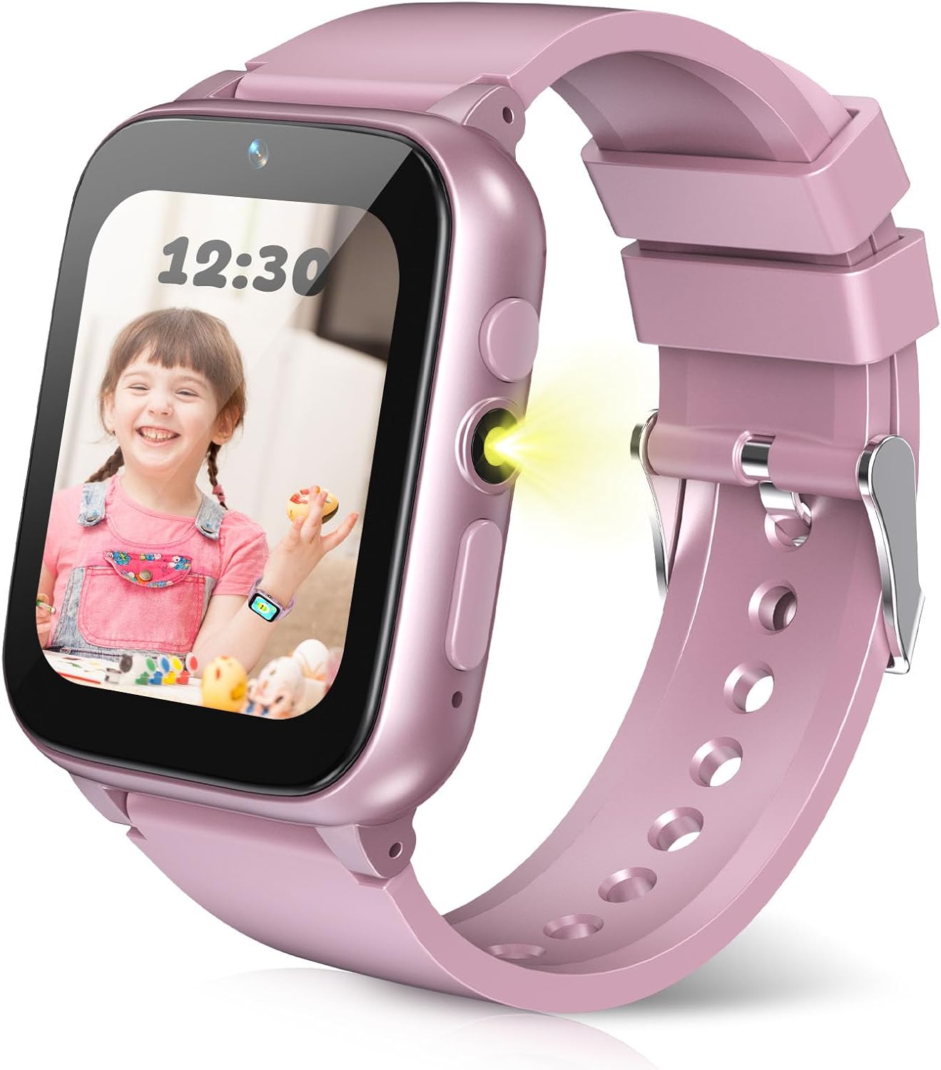 1.69” Kids Smart Watch,Boys Girls Smartwatch, Pedomter 26 Puzzle Games Camera Video Music Player Flashlight Alarm Clock,4-12 Years Children Birthday (Pink) 1.69” Kids Smart Watch,Boys Girls Smartwatch, Pedomter 26 Puzzle Games Camera Video Music Player Flashlight Alarm Clock,4-12 Years Children Birthday (Pink)