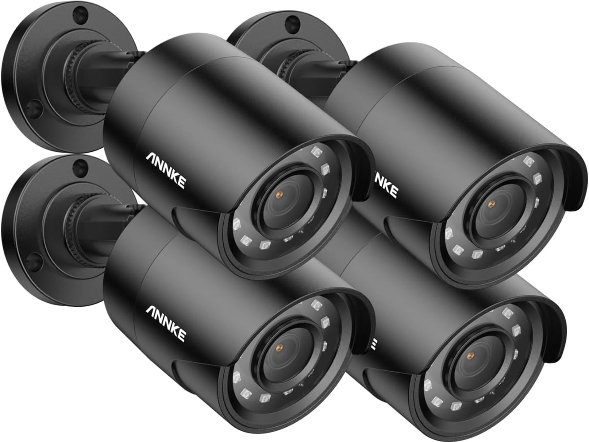 ANNKE 4 Pack 1080P HD TVI Home Security Camera Outdoor Indoor, 1920TVL, IP66 Waterproof, Night/Day Vision, Surveillance CCTV Bullet Cam ANNKE 4 Pack 1080P HD TVI Home Security Camera Outdoor Indoor, 1920TVL, IP66 Waterproof, Night/Day Vision, Surveillance CCTV Bullet Cam