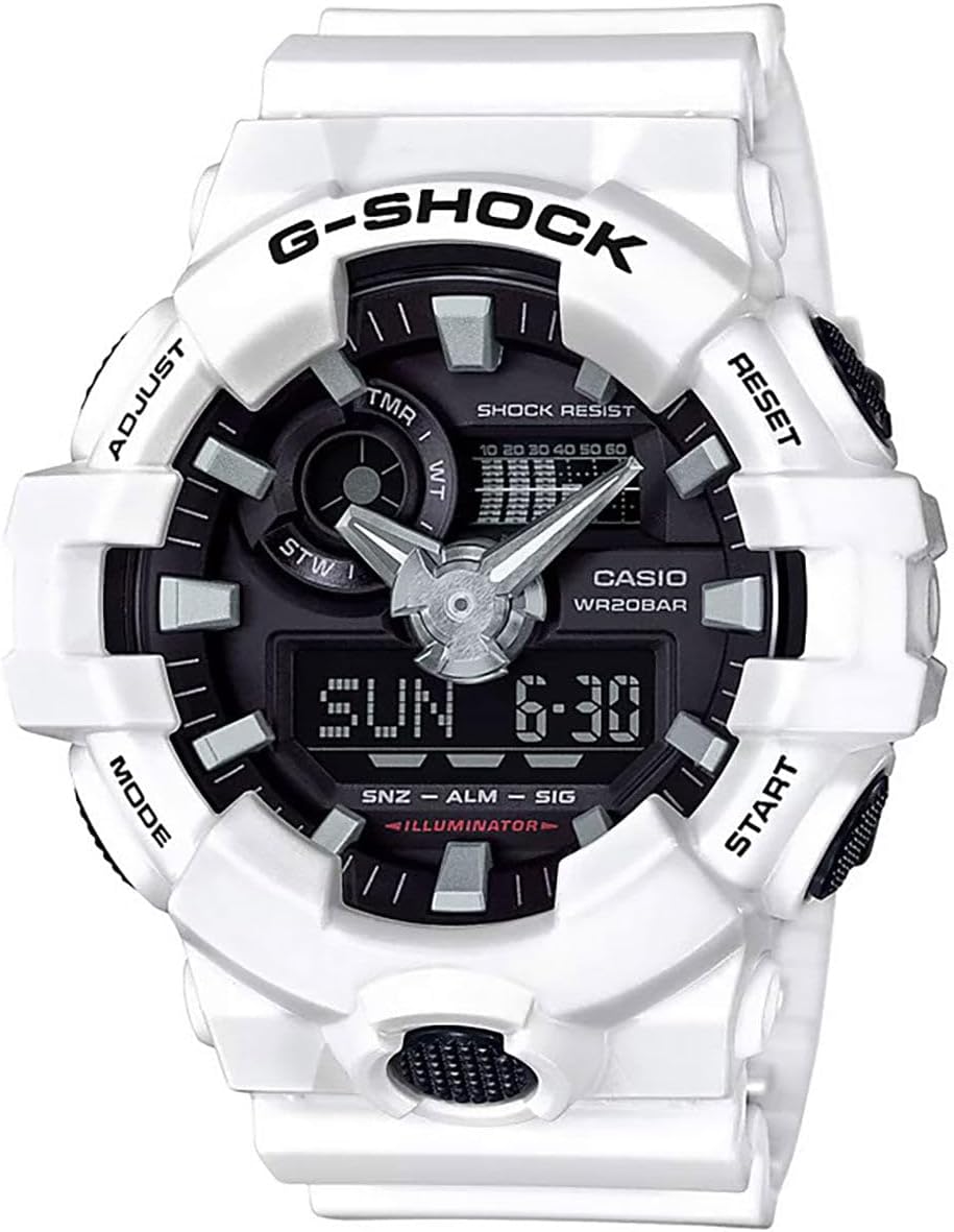 Casio Men’s ‘G Shock’ Quartz Resin Casual Watch, Color:White (Model: GA-700-7ACR) Casio Men’s ‘G Shock’ Quartz Resin Casual Watch, Color:White (Model: GA-700-7ACR)