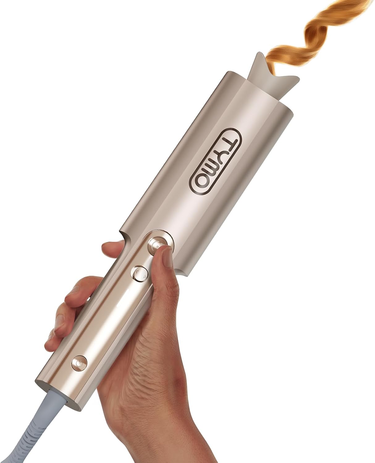 Upgraded Automatic Rotating Curling Iron – TYMO CurlPro Plus Long Barrel Curling Wand for Long Hair, Ceramic 1 Inch Hair Curler for Women, Anti-Scald, Tangle-Free, 600M Ionic, Dual Voltage, Gold Upgraded Automatic Rotating Curling Iron – TYMO CurlPro Plus Long Barrel Curling Wand for Long Hair, Ceramic 1 Inch Hair Curler for Women, Anti-Scald, Tangle-Free, 600M Ionic, Dual Voltage, Gold