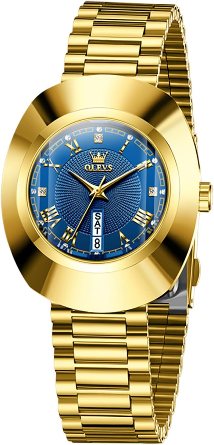OLEVS Womens Watches Gold Diamond Tungsten Steel Luxury Dress Classic Ladies Calendar Week Wrist Watches for Women OLEVS Womens Watches Gold Diamond Tungsten Steel Luxury Dress Classic Ladies Calendar Week Wrist Watches for Women