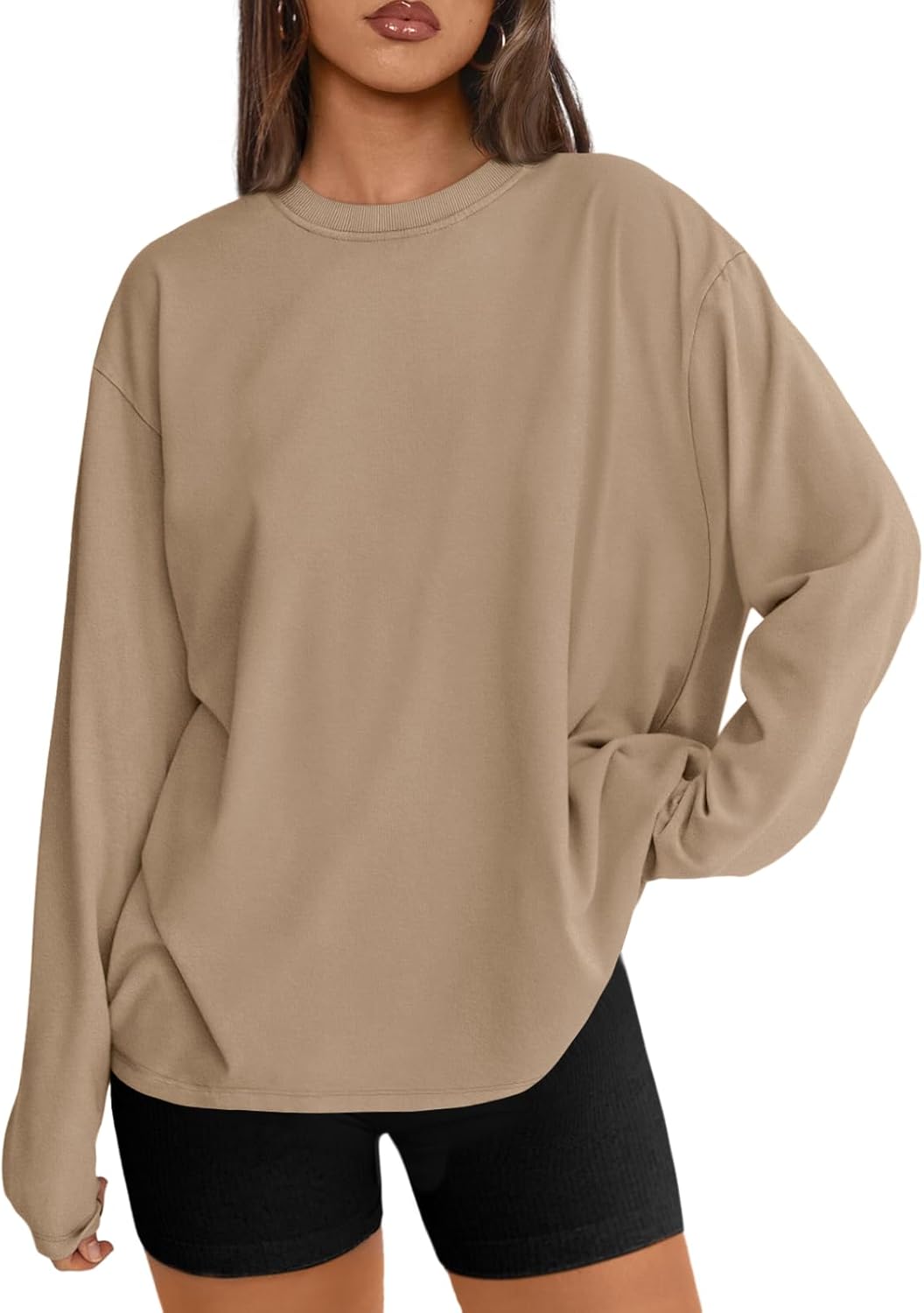 Trendy Queen Womens Oversized Long Sleeve T Shirts 2025 Basic Crewneck Tee Fall Tops Casual Workout Y2K Clothes Trendy Queen Womens Oversized Long Sleeve T Shirts 2025 Basic Crewneck Tee Fall Tops Casual Workout Y2K Clothes