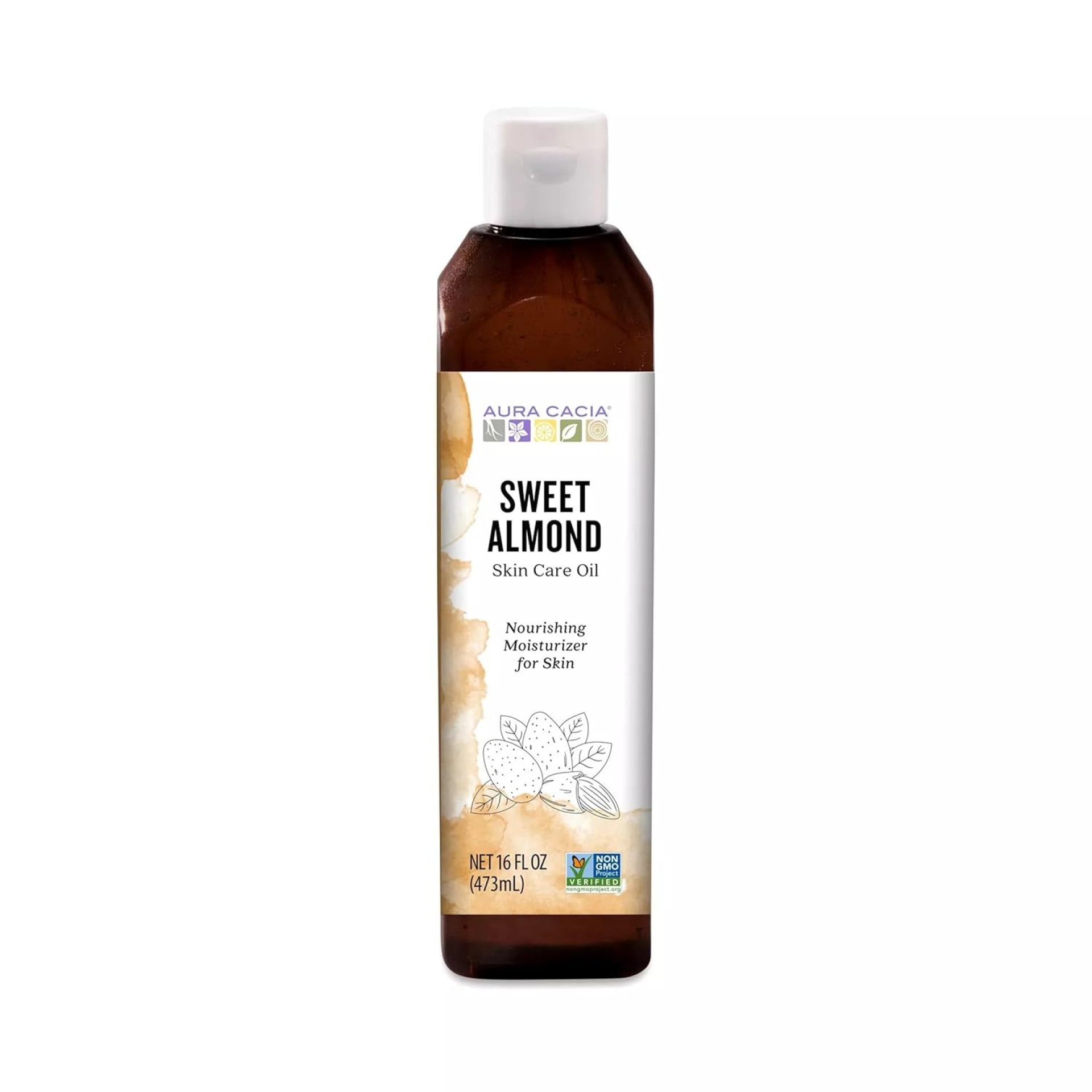 Aura Cacia Sweet Almond Skin Care Oil, 16-Ounce, Natural Source of Skin-Nourishing Fatty Acids & Lipids, No Paraben Aura Cacia Sweet Almond Skin Care Oil, 16-Ounce, Natural Source of Skin-Nourishing Fatty Acids & Lipids, No Paraben