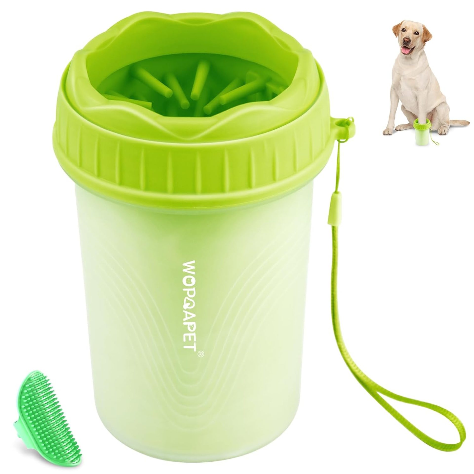 Portable Silicone Bristles Dog Foot Washer and Muddy Paw Cleaning Brush – A Great Gift, Free Bath Brush Included – Medium, Green Portable Silicone Bristles Dog Foot Washer and Muddy Paw Cleaning Brush – A Great Gift, Free Bath Brush Included – Medium, Green
