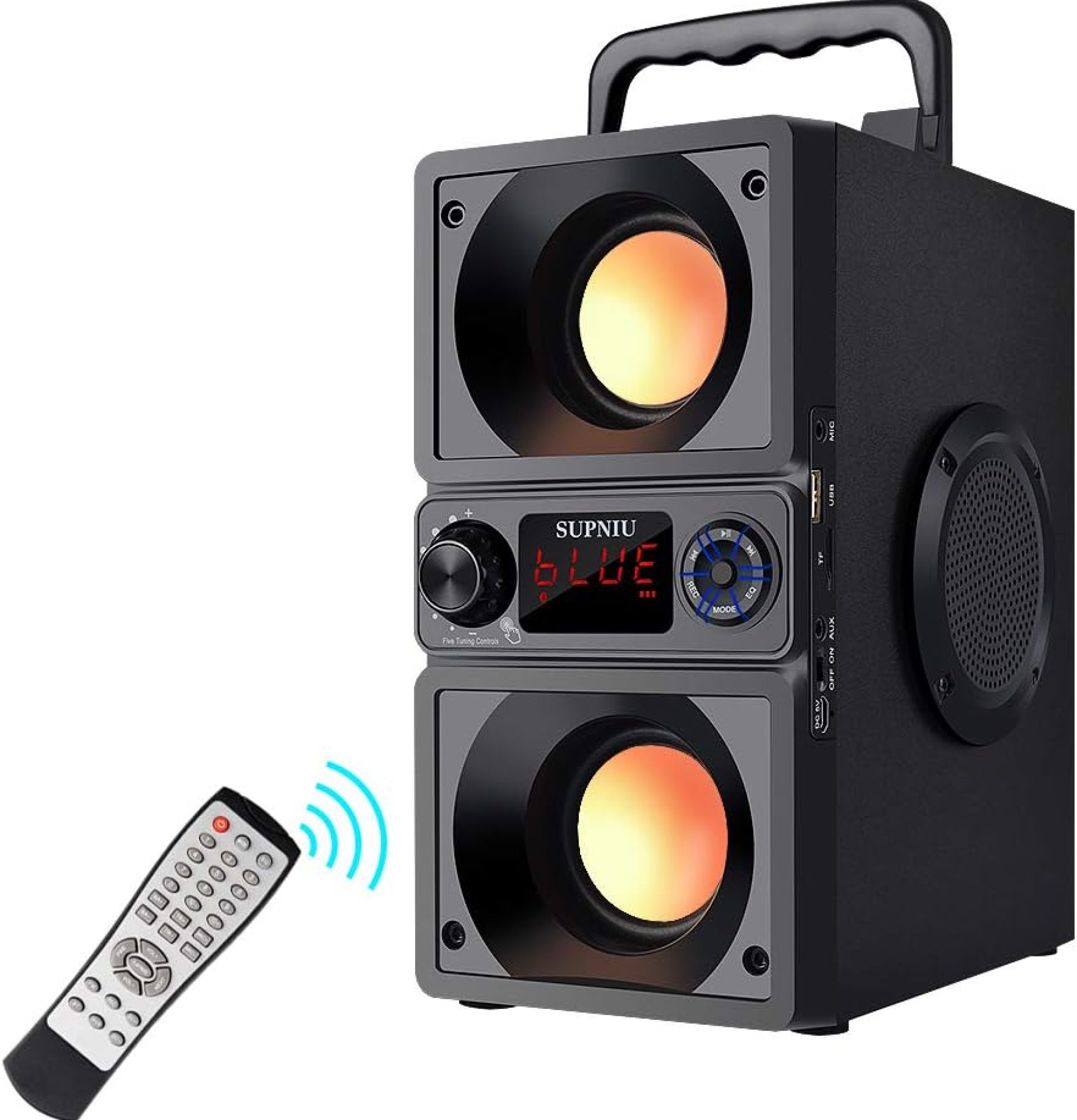 Bluetooth Speaker, Portable Bluetooth Boombox with 40W (60W Peak) Stereo Dual Woofers and Dual Tweeters Wireless Home Party Speaker, 2400 Minutes Playtime, Suitable for Party, Camping, Gym Bluetooth Speaker, Portable Bluetooth Boombox with 40W (60W Peak) Stereo Dual Woofers and Dual Tweeters Wireless Home Party Speaker, 2400 Minutes Playtime, Suitable for Party, Camping, Gym