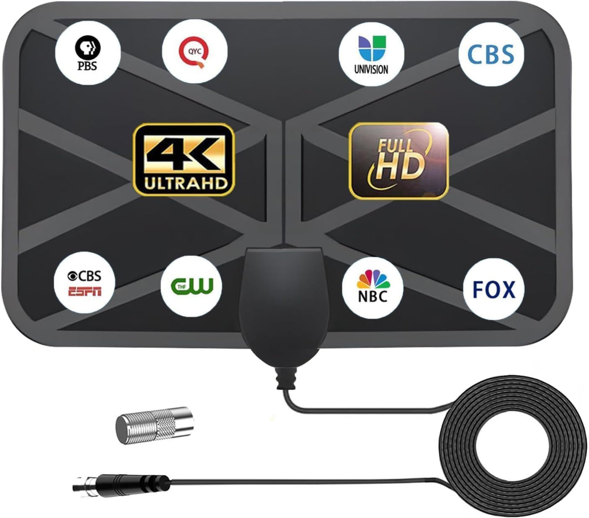 TV Antenna Indoor, TV Antenna for Smart TV & All Old TVs, Digital Indoor HDTV Antenna 530+ Miles Range – Supports 4K 1080p HD with Amplified Signal Booster, 10ft Coax Cable – Free Local Channels TV Antenna Indoor, TV Antenna for Smart TV & All Old TVs, Digital Indoor HDTV Antenna 530+ Miles Range – Supports 4K 1080p HD with Amplified Signal Booster, 10ft Coax Cable – Free Local Channels