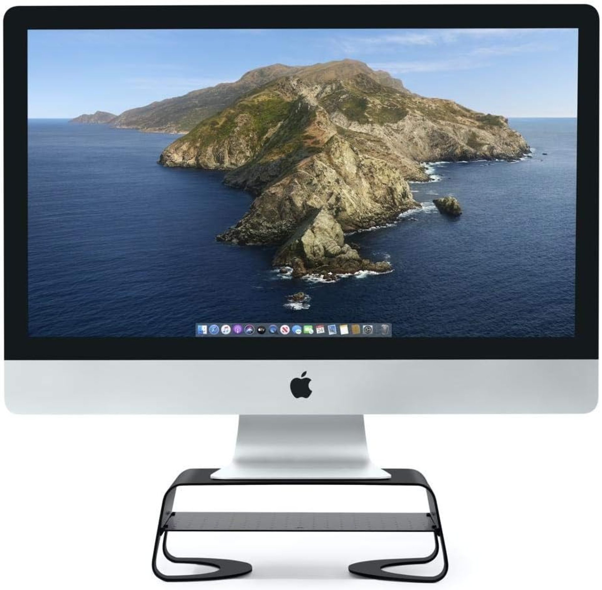 Twelve South Curve Riser Monitor Stand | Ergonomic Desktop Stand with Storage Shelf for iMac and Displays, Matte Black Twelve South Curve Riser Monitor Stand | Ergonomic Desktop Stand with Storage Shelf for iMac and Displays, Matte Black