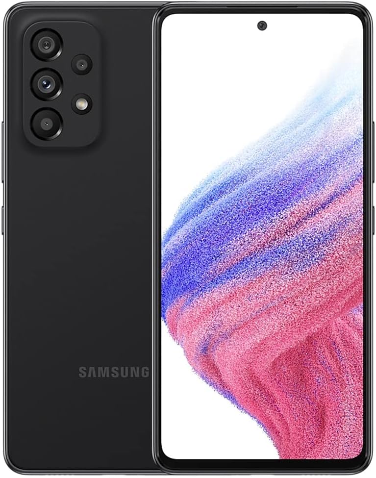 Samsung Galaxy A53 5G A Series Cell Phone, Factory Unlocked Android Smartphone, 128GB, 6.5” FHD Super AMOLED Screen, Long Battery Life, US Version, Black (Renewed) Samsung Galaxy A53 5G A Series Cell Phone, Factory Unlocked Android Smartphone, 128GB, 6.5” FHD Super AMOLED Screen, Long Battery Life, US Version, Black (Renewed)