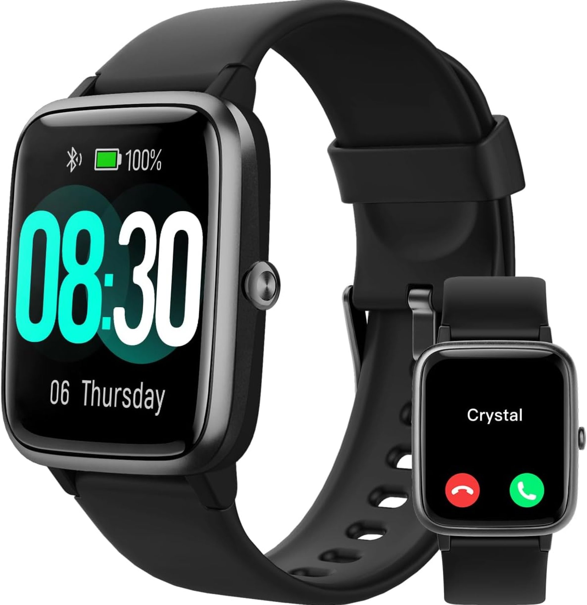GRV Smart Watch for iOS and Android Phones (Answer/Make Calls), Watches for Men Women IP68 Waterproof Smartwatch Fitness Tracker Watch with Heart Rate/Sleep Monitor Steps Calories Counter (Black) GRV Smart Watch for iOS and Android Phones (Answer/Make Calls), Watches for Men Women IP68 Waterproof Smartwatch Fitness Tracker Watch with Heart Rate/Sleep Monitor Steps Calories Counter (Black)