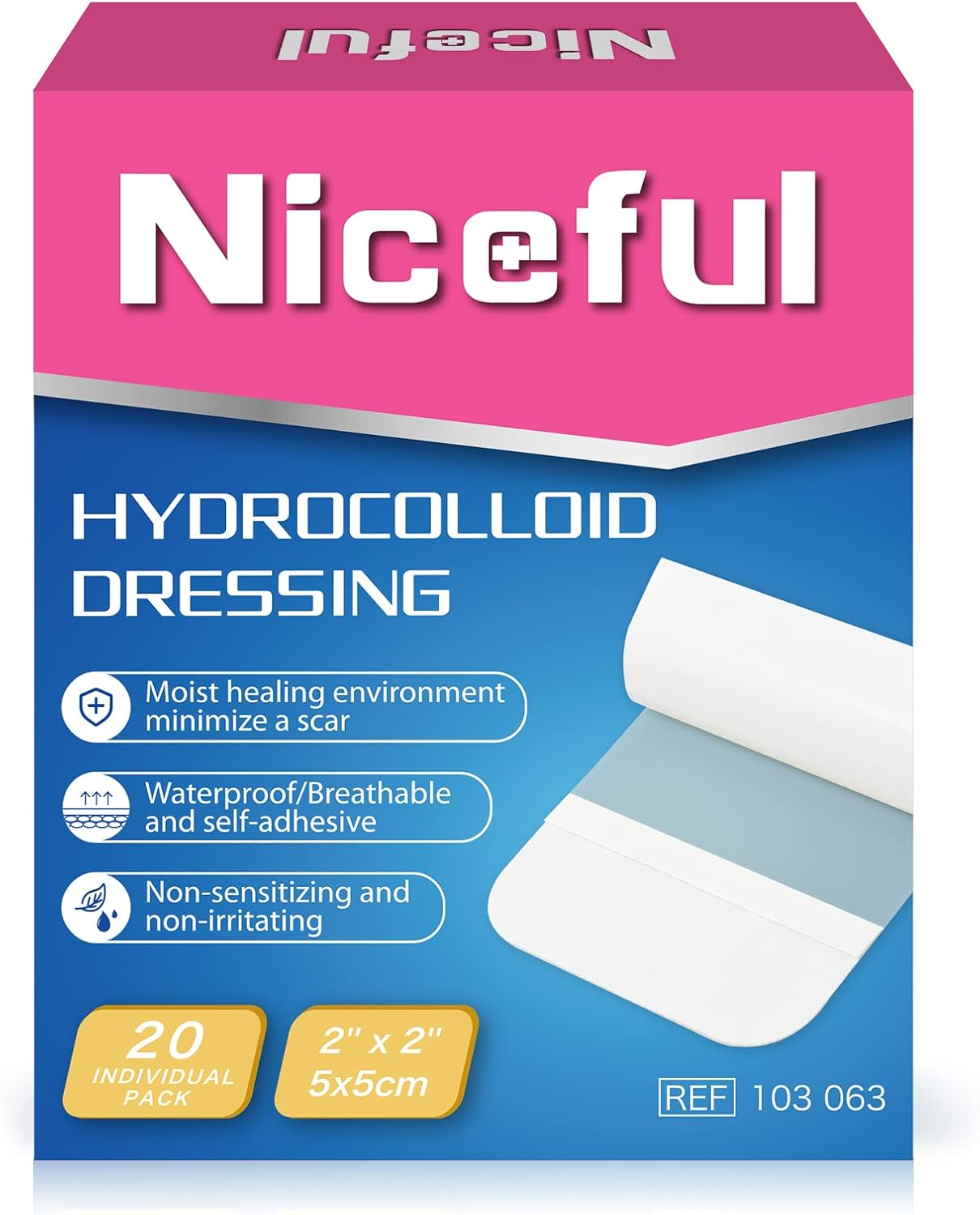 20 Packs Hydrocolloid Bandages 2×2, HSA FSA Eligible Hydrocolloid Dressing, Small Hydrocolloid Gel Bandages for Wounds, Wound Healing Bed Sore Bandages 20 Packs Hydrocolloid Bandages 2×2, HSA FSA Eligible Hydrocolloid Dressing, Small Hydrocolloid Gel Bandages for Wounds, Wound Healing Bed Sore Bandages