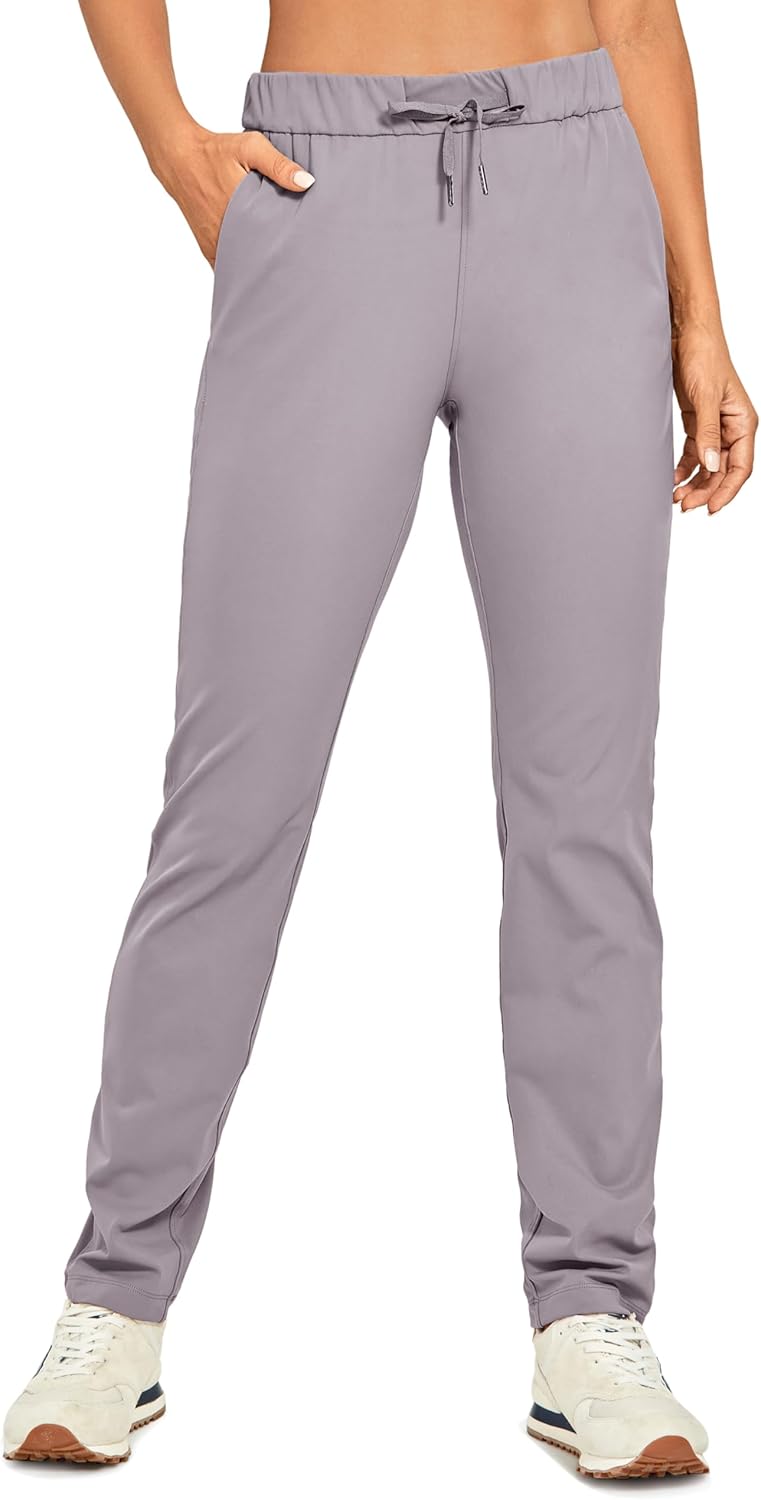 CRZ YOGA 4-Way Stretch Full Length Golf Pants for Women Tall 31″ – Travel Sweatpants Workout Trousers with Pockets CRZ YOGA 4-Way Stretch Full Length Golf Pants for Women Tall 31″ – Travel Sweatpants Workout Trousers with Pockets