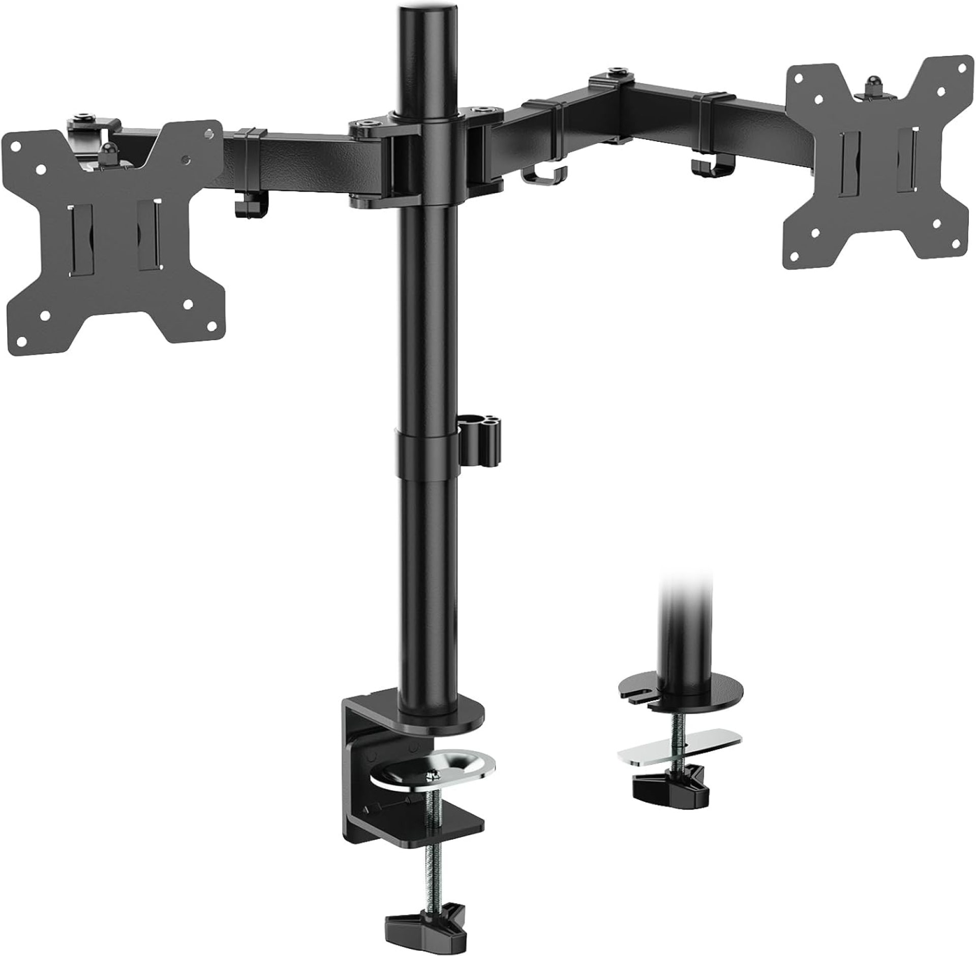 WALI Dual Monitor Desk Mount, Monitor Stand for 2 Monitors Up to 27inch, Dual Monitor Mount Max 22lbs for Home, Office, School (M002), Black WALI Dual Monitor Desk Mount, Monitor Stand for 2 Monitors Up to 27inch, Dual Monitor Mount Max 22lbs for Home, Office, School (M002), Black