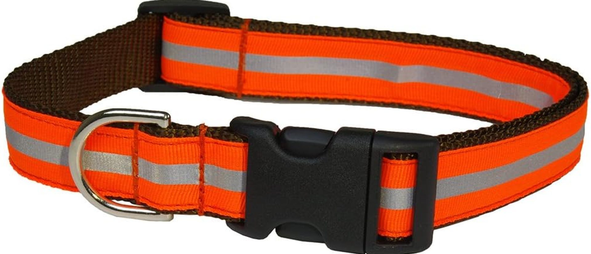 Large Reflective Orange Dog Collar: 1″ Wide, Adjusts 18-28″ – Made in USA. Large Reflective Orange Dog Collar: 1″ Wide, Adjusts 18-28″ – Made in USA.