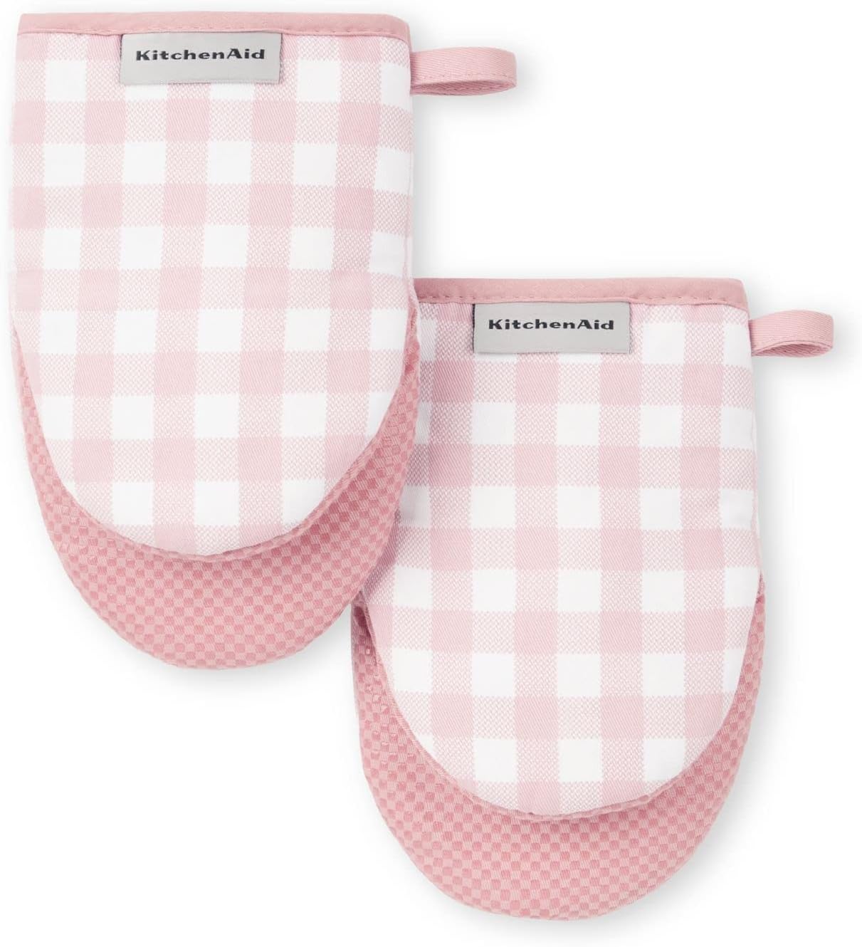 KitchenAid Gingham Mini Oven Mitt 2-Pack Set, Dried Rose, 5.5″x8″ KitchenAid Gingham Mini Oven Mitt 2-Pack Set, Dried Rose, 5.5″x8″