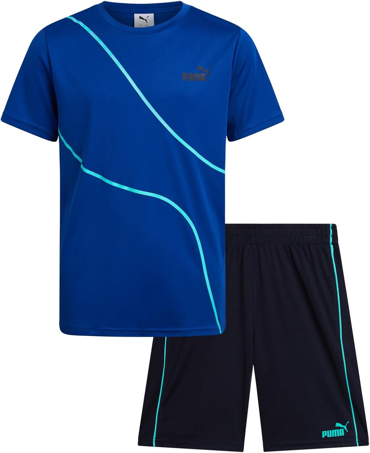 PUMA Boys’ Active Shorts Set – 2 Piece Dry Fit T-Shirt and Performance Gym Shorts – Activewear Clothing Set for Boys (8-16) PUMA Boys’ Active Shorts Set – 2 Piece Dry Fit T-Shirt and Performance Gym Shorts – Activewear Clothing Set for Boys (8-16)