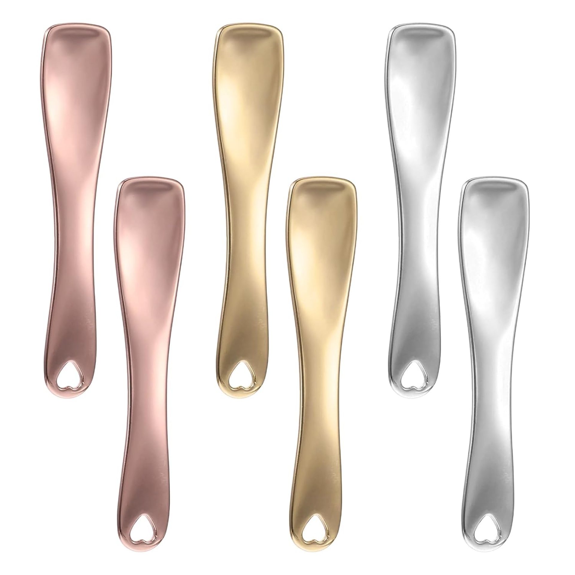 6 Pack Metal Makeup Spatula for Skincare, Mini Makeup Spoon Reusable Face Mask Applicator Skin Care Cosmetic Spoon for Facial Cosmetic, Face Cosmetic Applicator Scoop 6 Pack Metal Makeup Spatula for Skincare, Mini Makeup Spoon Reusable Face Mask Applicator Skin Care Cosmetic Spoon for Facial Cosmetic, Face Cosmetic Applicator Scoop