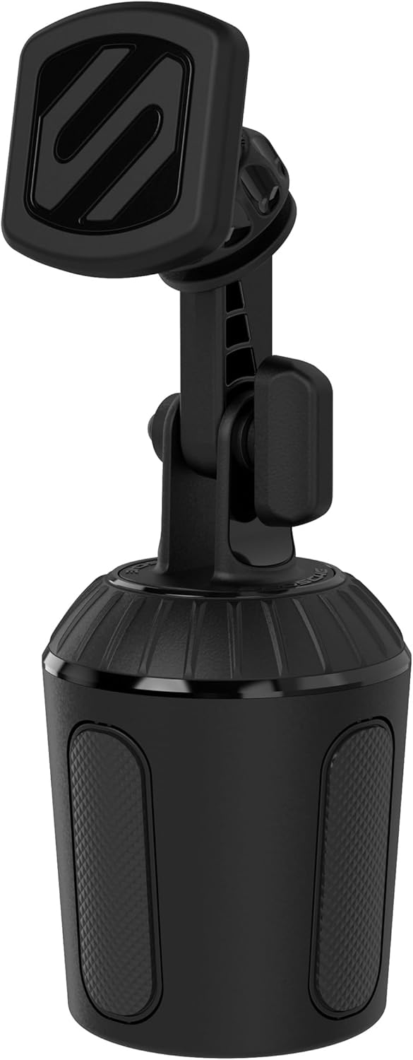 Scosche MAGCUP2M-SP1 Magnetic Cup Phone Holder Mount for Mobile Devices, Adjustable Universal Base for Most Vehicle Cupholder Sizes, Black Scosche MAGCUP2M-SP1 Magnetic Cup Phone Holder Mount for Mobile Devices, Adjustable Universal Base for Most Vehicle Cupholder Sizes, Black