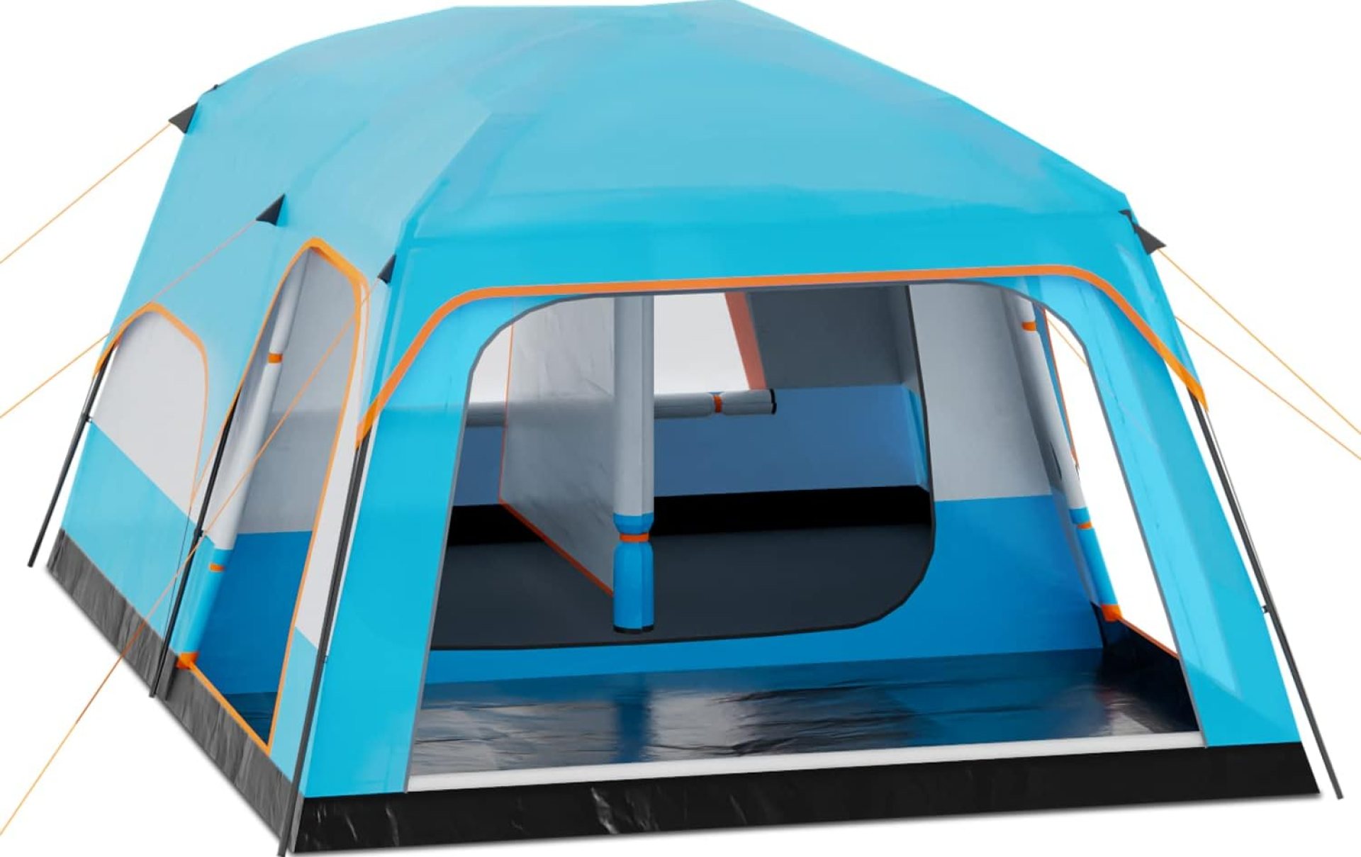 MoNiBloom 5-8 Person Tent for Camping Extra Large Portable Cabin Huge Tent, Waterproof Windproof 1 Living Room and 2 Bedroom 181”Length Tent with Carry Bag for Outdoor Picnic Family Gathering, Coffee MoNiBloom 5-8 Person Tent for Camping Extra Large Portable Cabin Huge Tent, Waterproof Windproof 1 Living Room and 2 Bedroom 181”Length Tent with Carry Bag for Outdoor Picnic Family Gathering, Coffee