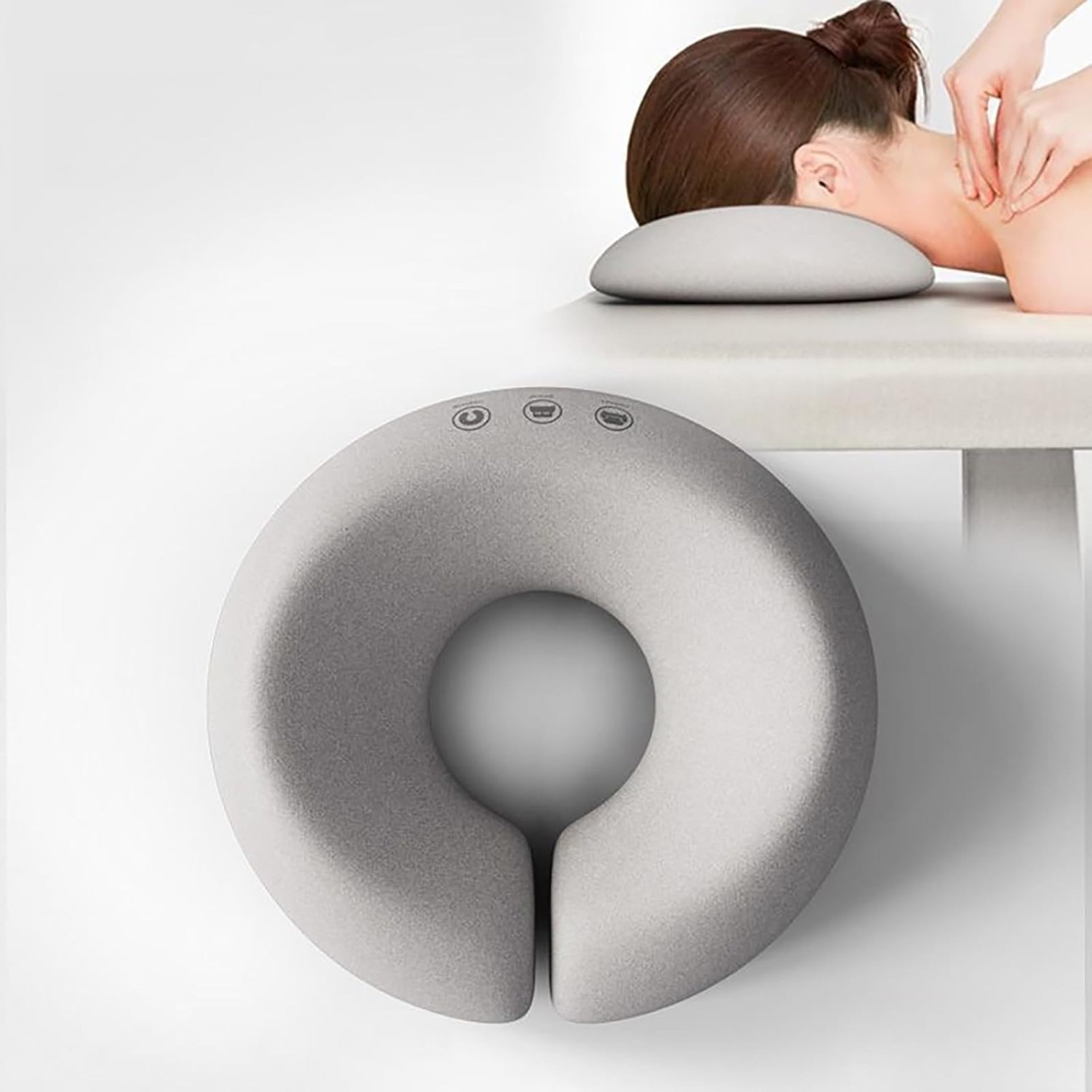 Massage Headrest for Bed, Massage Table Headrest, Massage Pillow Face Down, Comfortable U-Shaped Face Pillow for Massage Table and Spa (Gray, Memory Foam) Massage Headrest for Bed, Massage Table Headrest, Massage Pillow Face Down, Comfortable U-Shaped Face Pillow for Massage Table and Spa (Gray, Memory Foam)