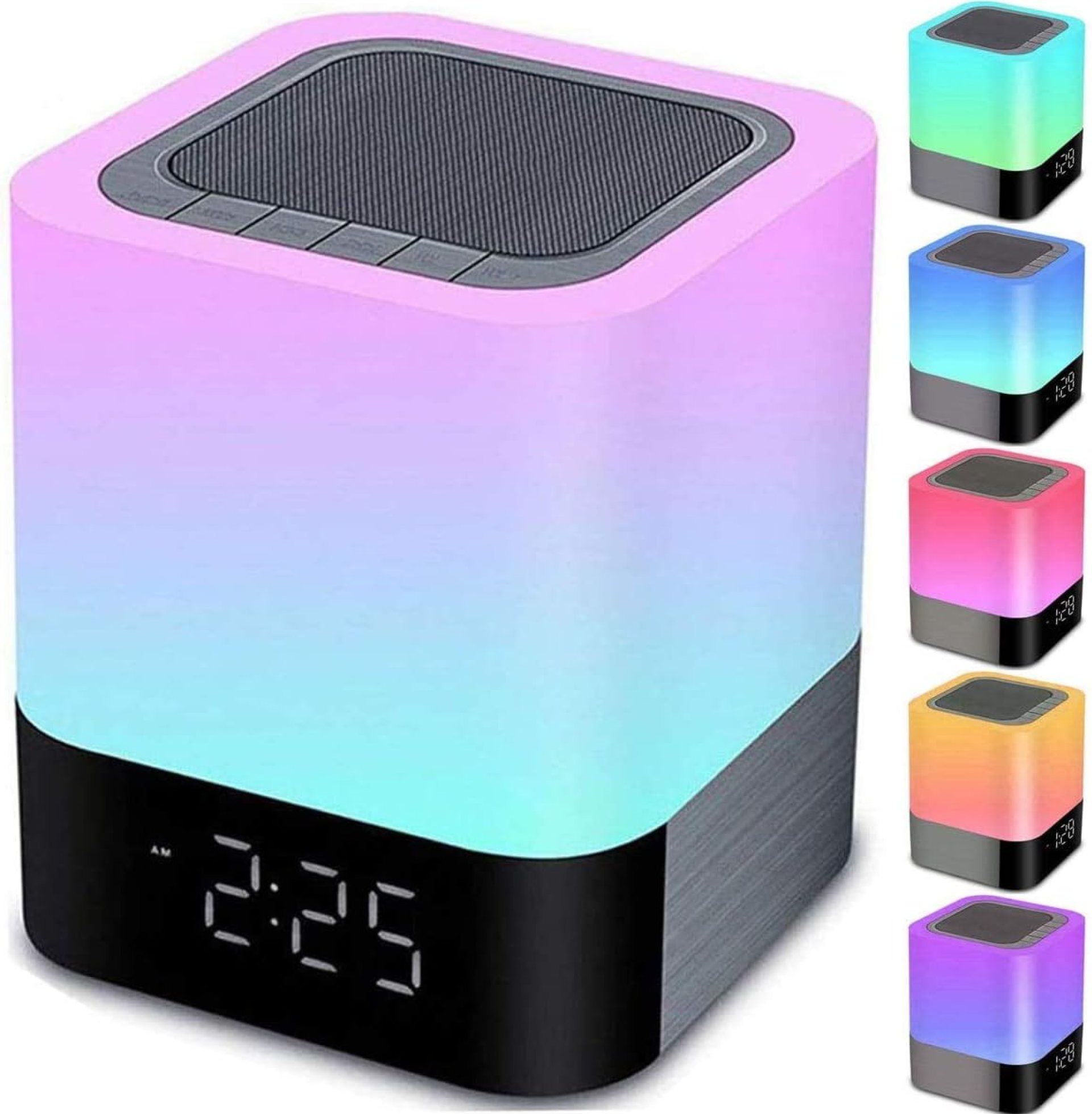 Night Lights Bluetooth Speaker, Alarm Clock Touch Sensor Dimmable Multi-Color Changing Bedside Lamp, MP3 Player, Wireless Night Lights Bluetooth Speaker, Alarm Clock Touch Sensor Dimmable Multi-Color Changing Bedside Lamp, MP3 Player, Wireless