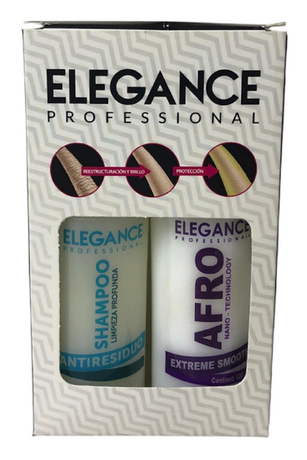 Elegance Professional Afro Hair Straightening Treatment – Extreme Straightening for Wavy, Curly or Very Frizzy Hair (120ml/4fl oz) Elegance Professional Afro Hair Straightening Treatment – Extreme Straightening for Wavy, Curly or Very Frizzy Hair (120ml/4fl oz)