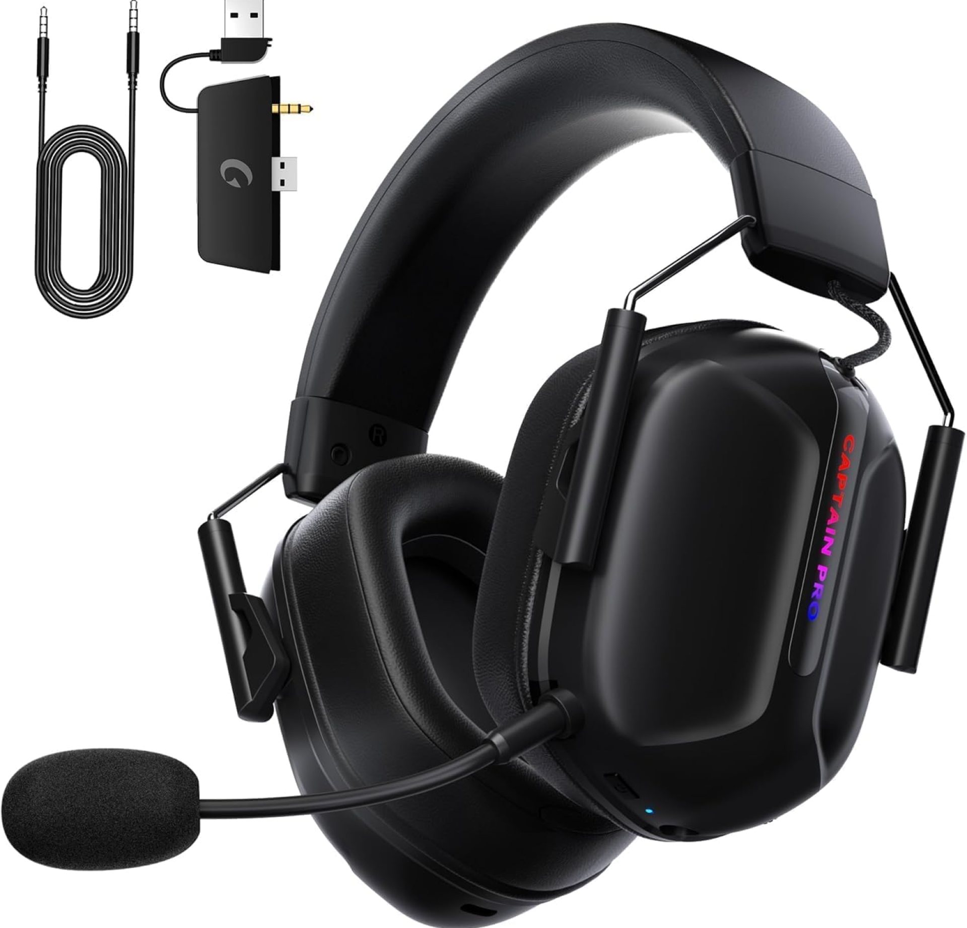 RYR Wireless Gaming Headset for Xbox Series X|S, Xbox One, PC, PS5/4, Mac, Mobile, Switch, 3D Surround Sound, Bluetooth 5.3, 60H Battery, Gaming Headphones with Detachable Noise Canceling Mic-Black RYR Wireless Gaming Headset for Xbox Series X|S, Xbox One, PC, PS5/4, Mac, Mobile, Switch, 3D Surround Sound, Bluetooth 5.3, 60H Battery, Gaming Headphones with Detachable Noise Canceling Mic-Black