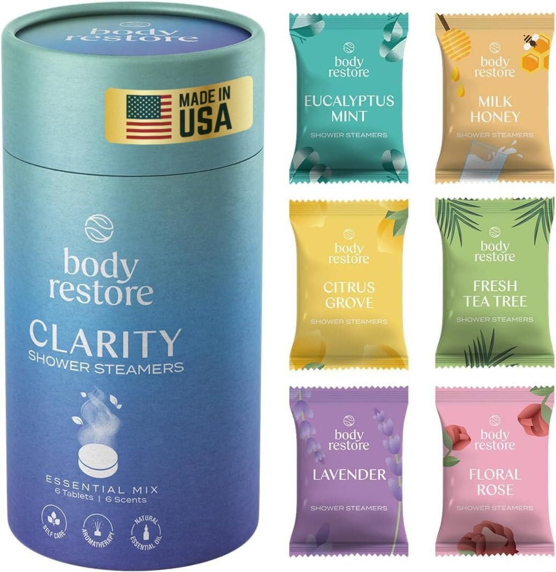 Body Restore Shower Steamers Aromatherapy 6 Pack – Easter Basket Stuffers, Relaxation Birthday Gifts for Mom, Dad, Best Friend, Travel Essentials, Stress Relief, Self Care – Variety Body Restore Shower Steamers Aromatherapy 6 Pack – Easter Basket Stuffers, Relaxation Birthday Gifts for Mom, Dad, Best Friend, Travel Essentials, Stress Relief, Self Care – Variety