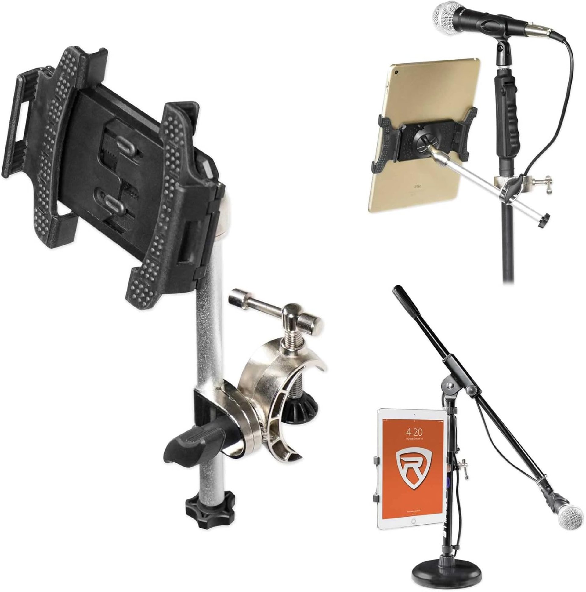 Rockville ips44 iPad/iPhone/Smartphone/Tablet Mount – Clamps to Any Stand/Desk Rockville ips44 iPad/iPhone/Smartphone/Tablet Mount – Clamps to Any Stand/Desk