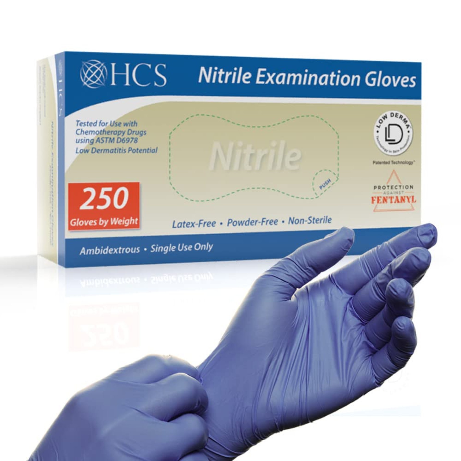 HCS Nitrile Gloves – (230/Box) Medical Gloves Disposable – Latex-Free Rubber Gloves – Disposable Gloves for Sensitive Skin – Fentanyl & Chemo Protection – 4 Mil Nitrile Exam Gloves, XL HCS Nitrile Gloves – (230/Box) Medical Gloves Disposable – Latex-Free Rubber Gloves – Disposable Gloves for Sensitive Skin – Fentanyl & Chemo Protection – 4 Mil Nitrile Exam Gloves, XL