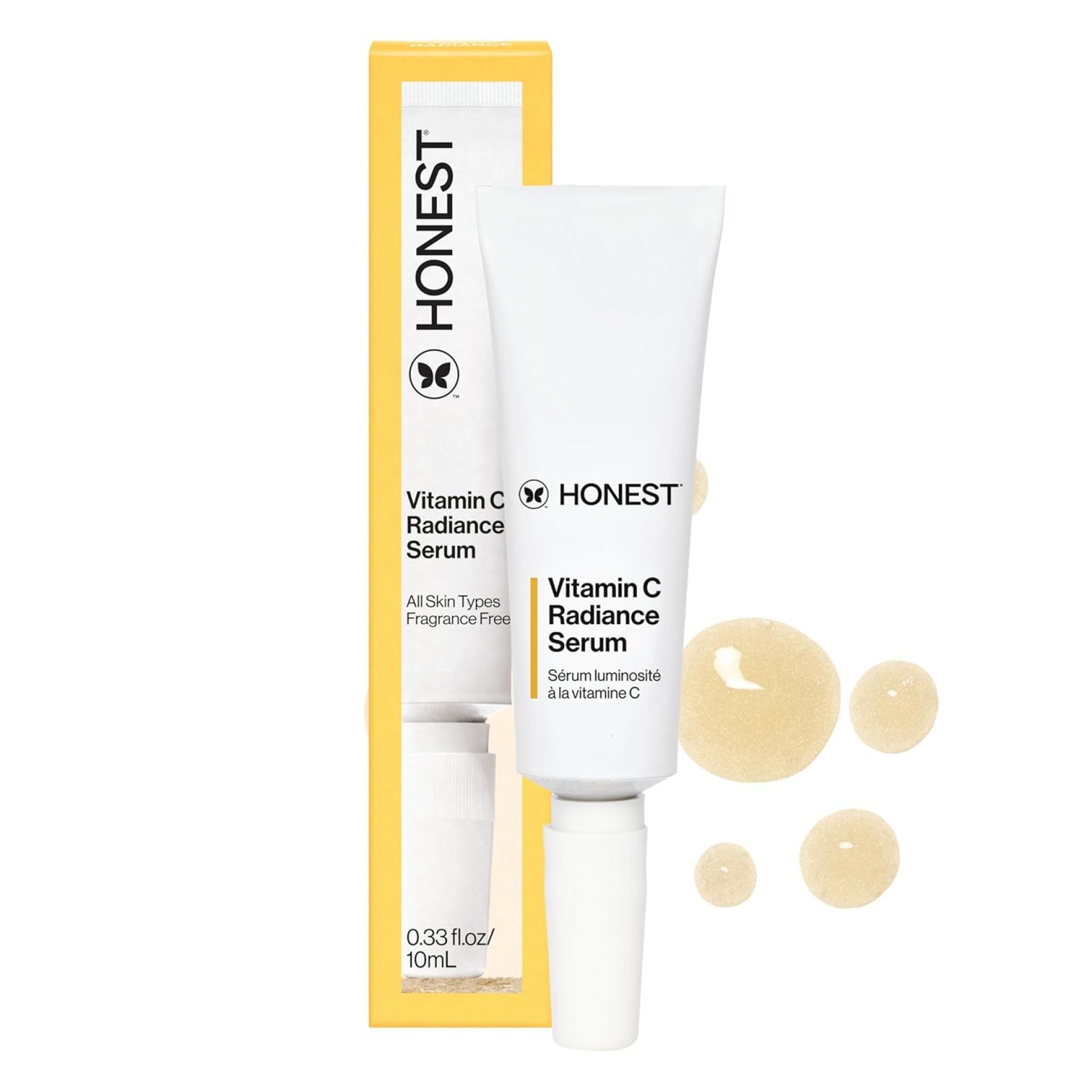 Honest Beauty Mini Vitamin C Brightening Serum | Improves Skin Tone + Complexion | Vitamin C, Pearl, Hyaluronic Acid | EWG Verified + Cruelty Free | Travel Size, 0.33 fl oz Honest Beauty Mini Vitamin C Brightening Serum | Improves Skin Tone + Complexion | Vitamin C, Pearl, Hyaluronic Acid | EWG Verified + Cruelty Free | Travel Size, 0.33 fl oz