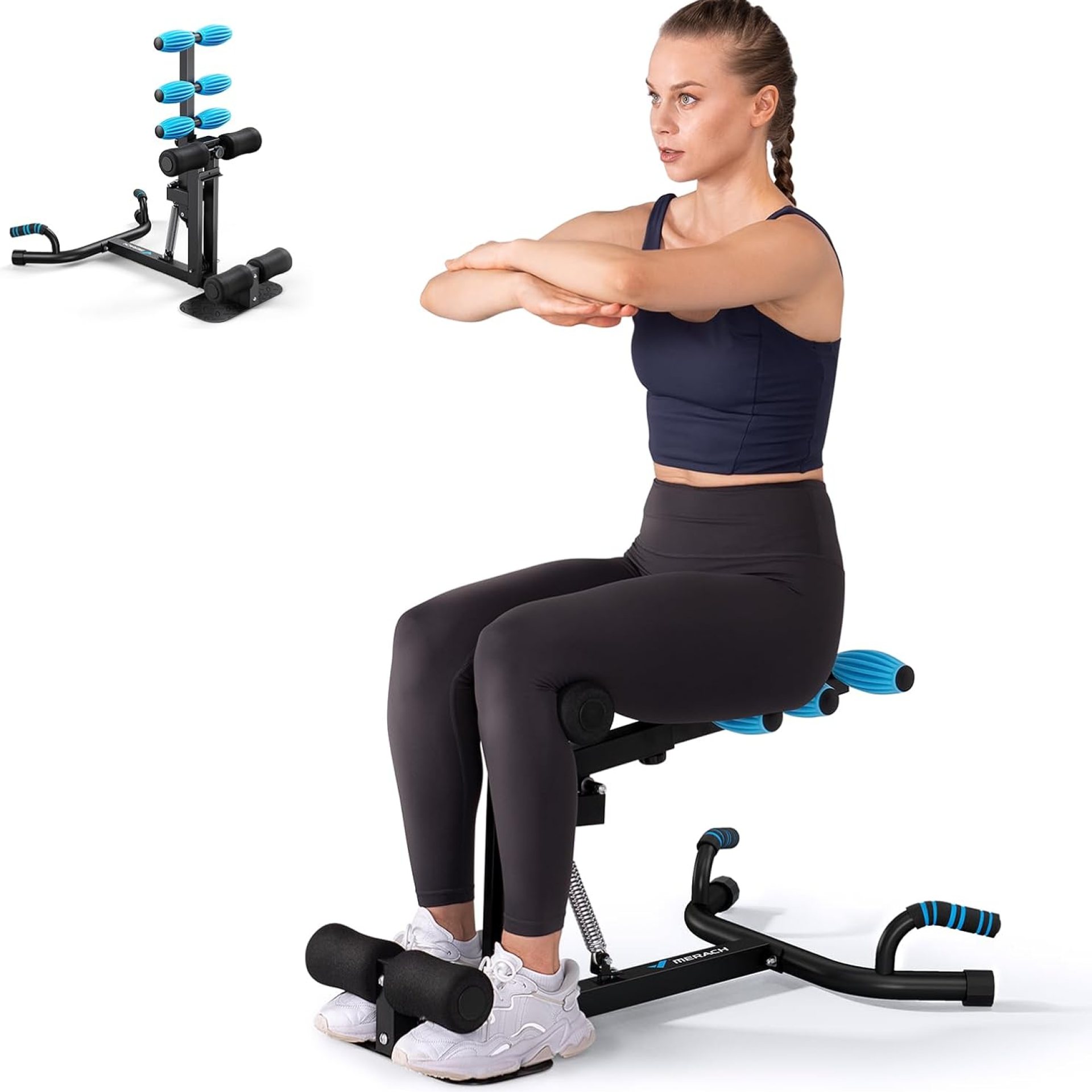 MERACH Deep Squat Machine for Women, Adjustable Glutes Trainer Machine, Core Leg Push Up Workout Machine for Home Gym MERACH Deep Squat Machine for Women, Adjustable Glutes Trainer Machine, Core Leg Push Up Workout Machine for Home Gym