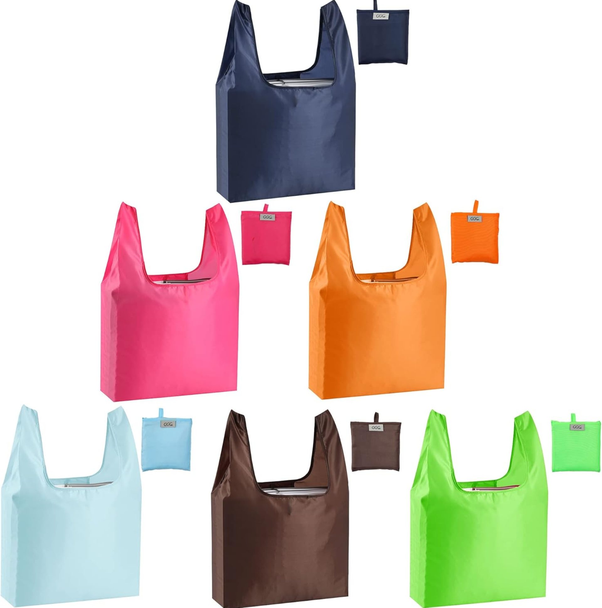 Large Reusable Bags Shopping Washable Foldable 6 Pack Grocery Bags Heavy Duty Lightweight Folding Gift Tote Bag Durable Polyester Color Large Reusable Bags Shopping Washable Foldable 6 Pack Grocery Bags Heavy Duty Lightweight Folding Gift Tote Bag Durable Polyester Color