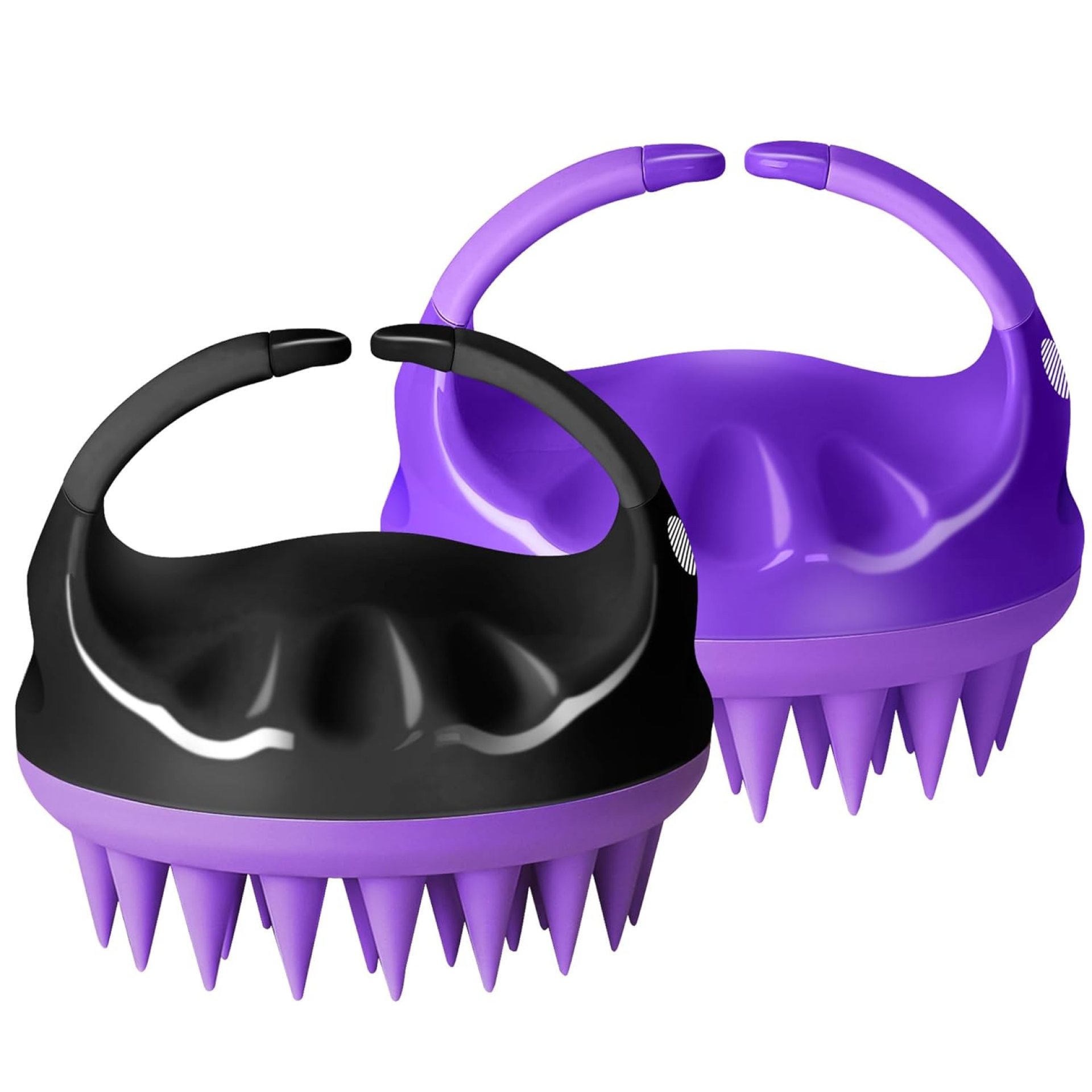 HEETA Scalp Massager with Soft Silicone Bristles – Removes Dandruff, Relieves Itching, Shampoo Brush for Hair Care & Scalp Relaxation (Black & Dark Purple) HEETA Scalp Massager with Soft Silicone Bristles – Removes Dandruff, Relieves Itching, Shampoo Brush for Hair Care & Scalp Relaxation (Black & Dark Purple)