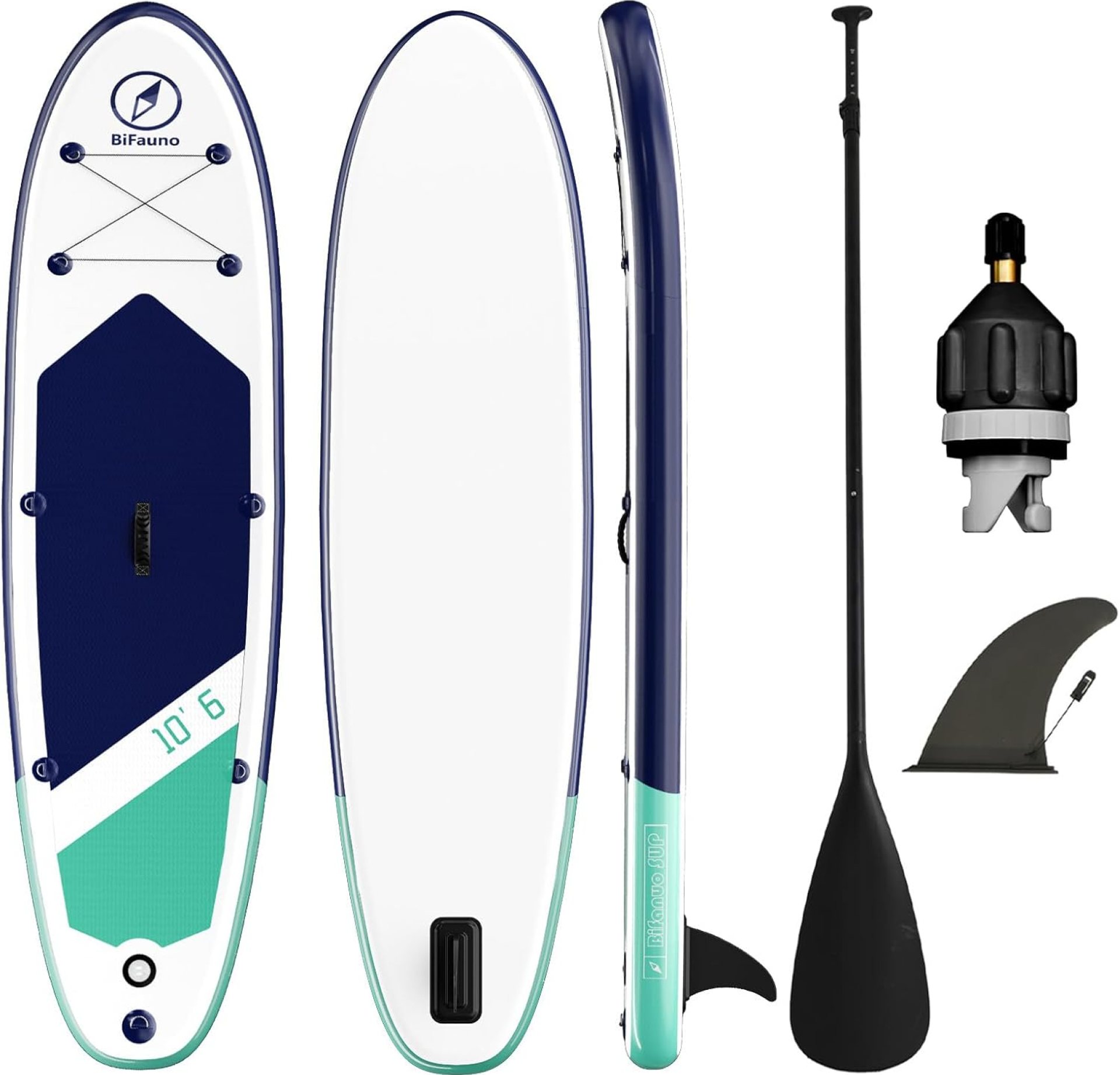 Inflatable Stand Up Paddle Board with SUP Paddles, Fins, Valve Adapter. Non-Slip Deck, Wide Stance, Bottom Fin. Ultra-Light SUP for All Skill Levels. Inflatable Stand Up Paddle Board with SUP Paddles, Fins, Valve Adapter. Non-Slip Deck, Wide Stance, Bottom Fin. Ultra-Light SUP for All Skill Levels.