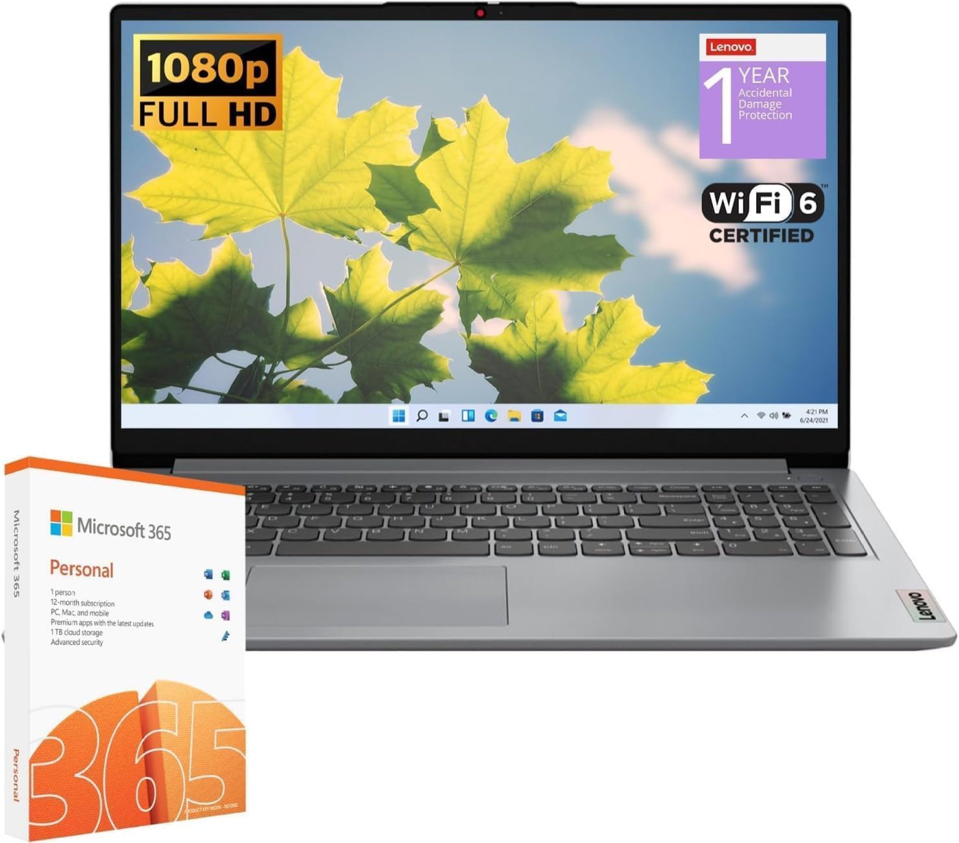 Lenovo IdeaPad 1 Student Laptop, Intel Dual Core Processor, 20GB RAM, 1TB SSD + 128GB eMMC, 15.6″ FHD Display, 1 Year Office 365, Windows 11 Home, Wi-Fi 6, Webcam, Bluetooth, SD Card Reader, Grey Lenovo IdeaPad 1 Student Laptop, Intel Dual Core Processor, 20GB RAM, 1TB SSD + 128GB eMMC, 15.6″ FHD Display, 1 Year Office 365, Windows 11 Home, Wi-Fi 6, Webcam, Bluetooth, SD Card Reader, Grey