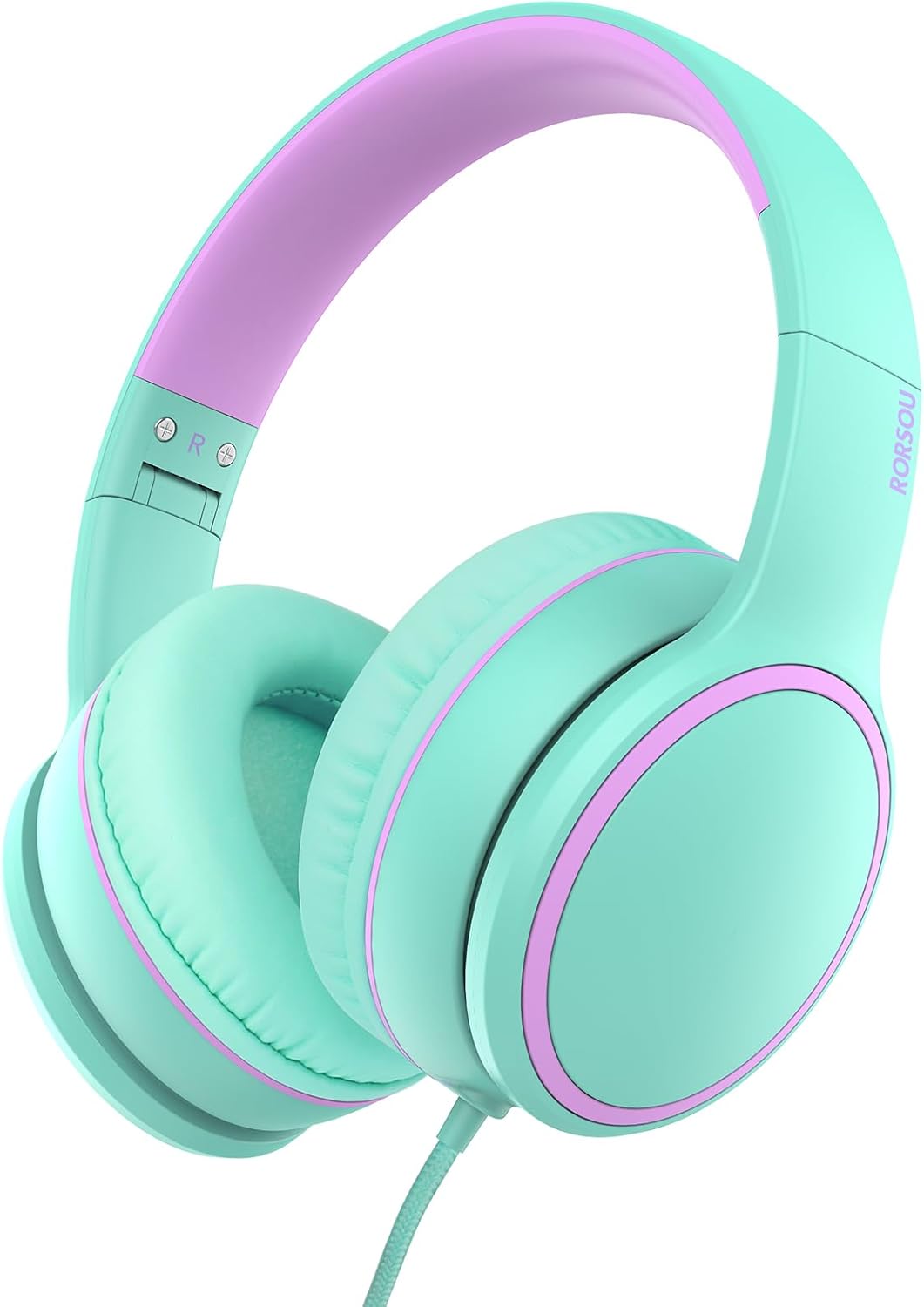 RORSOU R10 On-Ear Headphones with Microphone • Lightweight Folding Stereo Bass Headphones • with 1.5M No-Tangle Cord • Portable Wired Headphones • for Smartphone Tablet Computer • Green RORSOU R10 On-Ear Headphones with Microphone • Lightweight Folding Stereo Bass Headphones • with 1.5M No-Tangle Cord • Portable Wired Headphones • for Smartphone Tablet Computer • Green