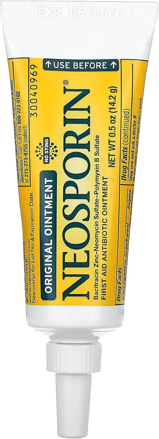 Neosporin Original Antibiotic Ointment, 24-Hour Infection Prevention for Minor Wound, .5 oz Neosporin Original Antibiotic Ointment, 24-Hour Infection Prevention for Minor Wound, .5 oz
