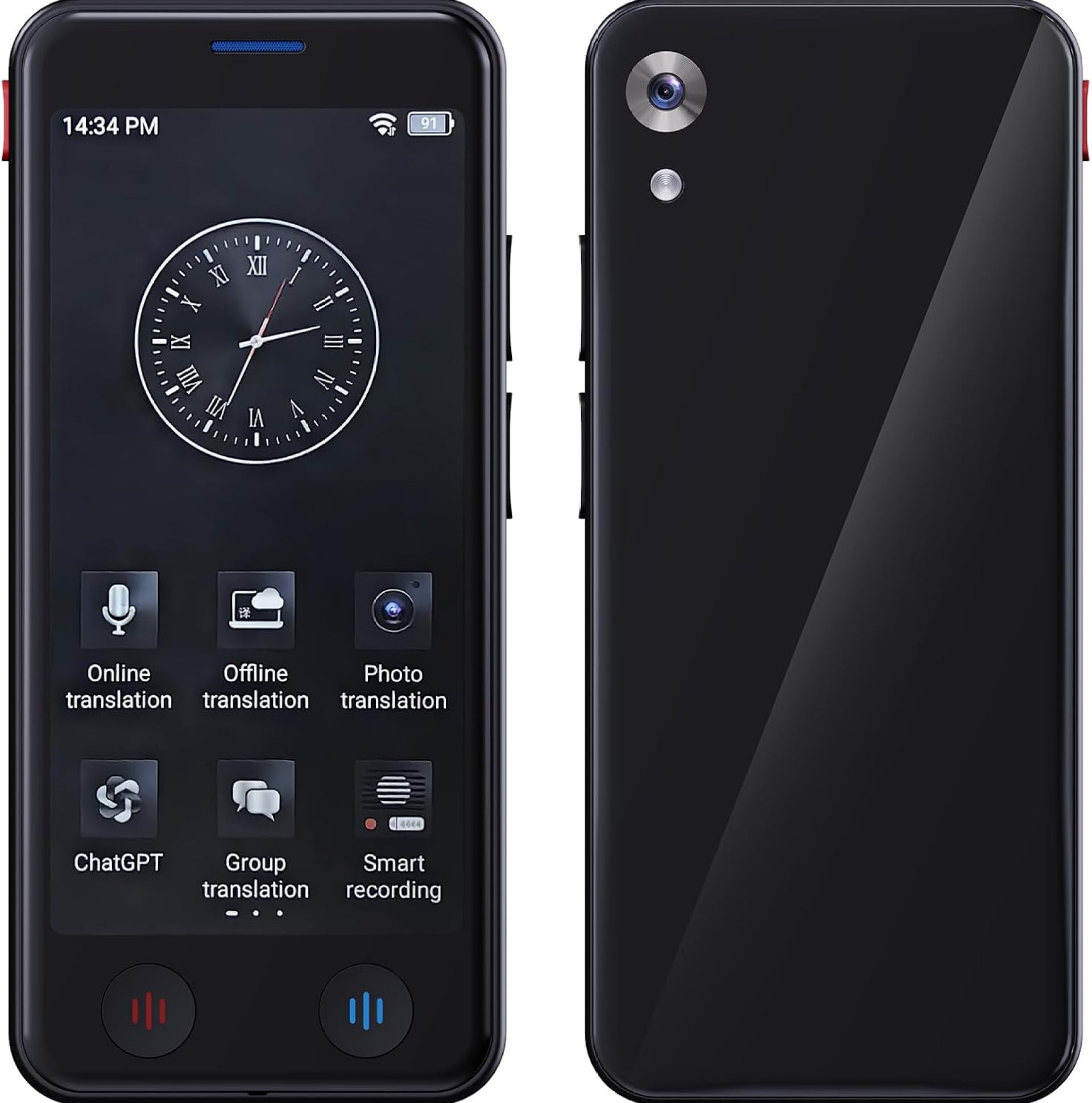 Portable Language Translator Device,Ai Instant Two-Way 139 Foreign Translator for Business Travel Support Voice, Recording, Photo Portable Language Translator Device,Ai Instant Two-Way 139 Foreign Translator for Business Travel Support Voice, Recording, Photo