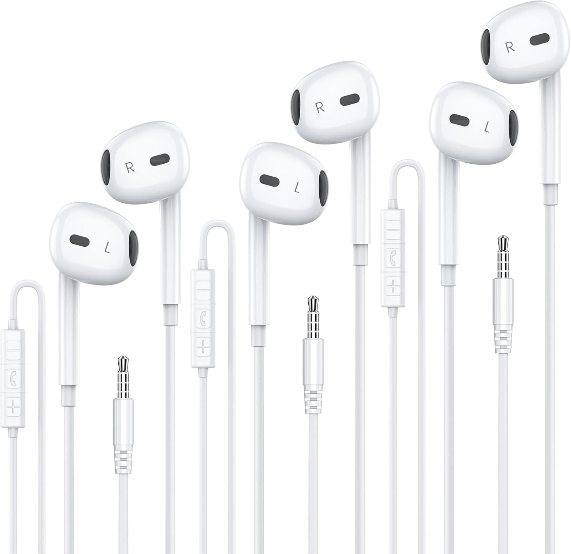 MOSWAG Wired Earbuds with Microphone, 3.5mm Jack in Ear Headphones with Microphone Suitable for Smartphones, Computers, Laptops, IPads, MP3 Players, Etc MOSWAG Wired Earbuds with Microphone, 3.5mm Jack in Ear Headphones with Microphone Suitable for Smartphones, Computers, Laptops, IPads, MP3 Players, Etc