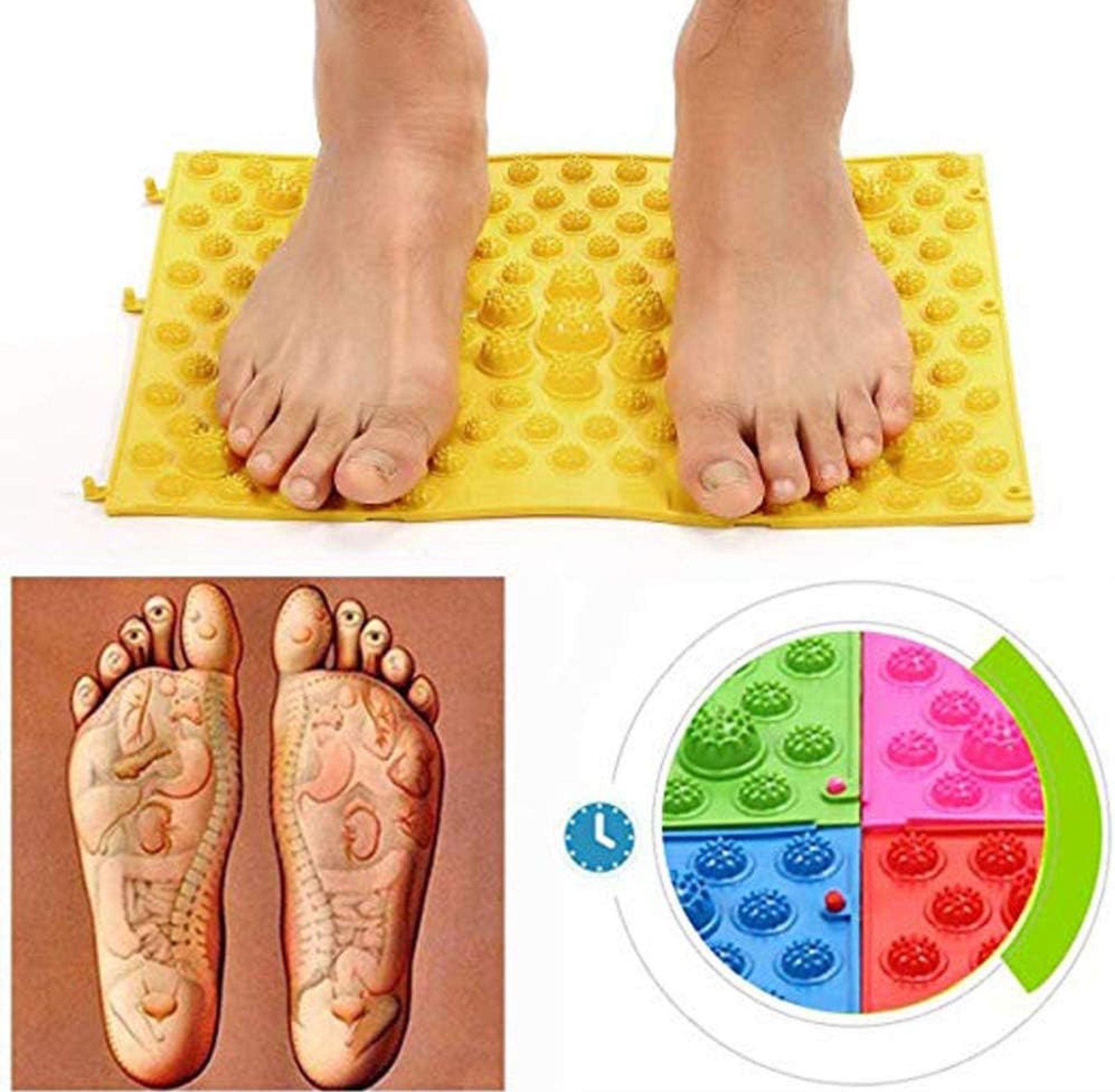 Foot Massage Mat Acupressure Mat Foot Reflexology Walking Toe Plate Massage Pad Bathroom Mat Yoga Mat Anti-Slip Mat Outdoor Game 2 PCS (Yellow) Foot Massage Mat Acupressure Mat Foot Reflexology Walking Toe Plate Massage Pad Bathroom Mat Yoga Mat Anti-Slip Mat Outdoor Game 2 PCS (Yellow)
