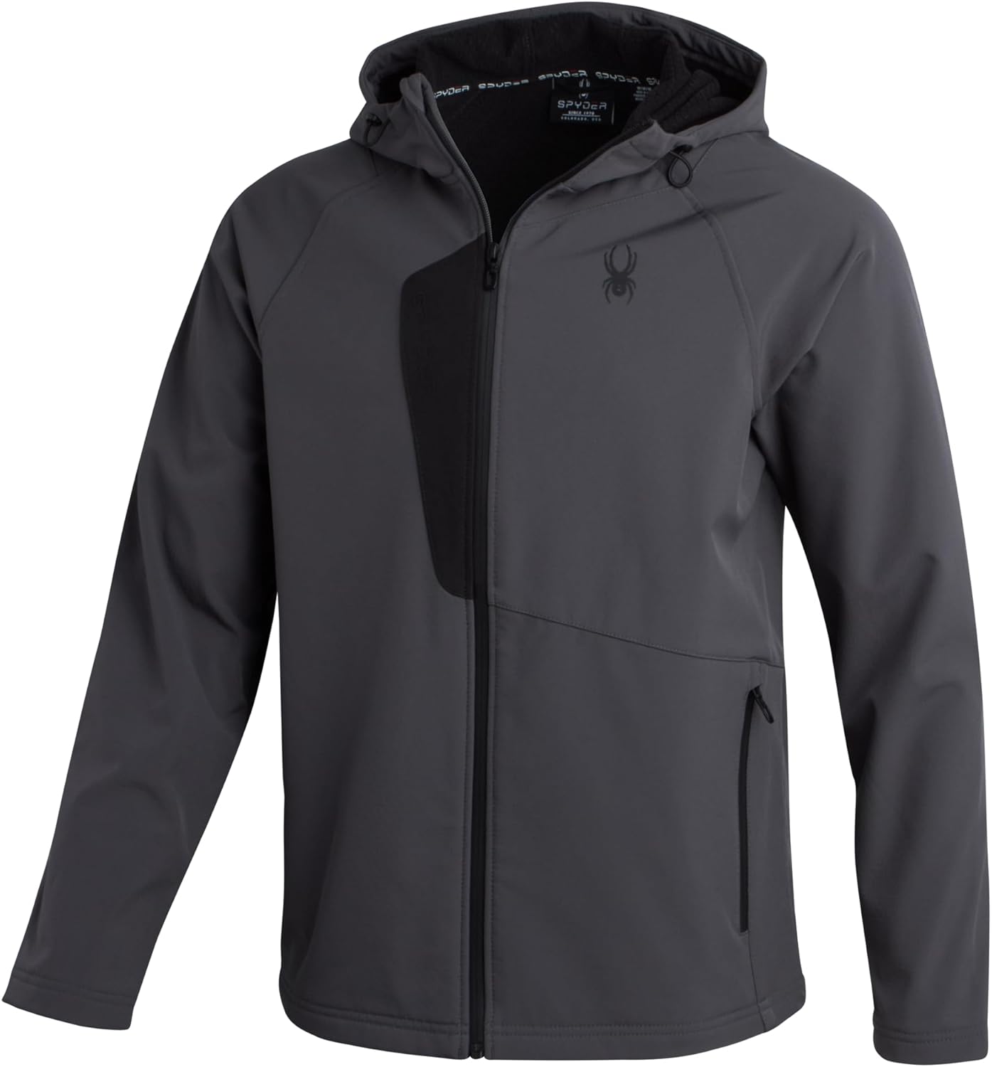 Spyder Men’s Active Softshell Jacket – Polar Fleece-Lined Water Resistant Insulated Performance Hooded Jacket (Sizes: S-XL) Spyder Men’s Active Softshell Jacket – Polar Fleece-Lined Water Resistant Insulated Performance Hooded Jacket (Sizes: S-XL)