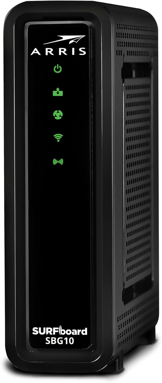 ARRIS (SBG10-RB) – Cable Modem Router Combo – Fast DOCSIS 3.0 16 x 4 Gigabit & AC1600 WiFi, For Comcast Xfinity, Cox, Spectrum, 400 Mbps Max Internet Speeds – Renewed ARRIS (SBG10-RB) – Cable Modem Router Combo – Fast DOCSIS 3.0 16 x 4 Gigabit & AC1600 WiFi, For Comcast Xfinity, Cox, Spectrum, 400 Mbps Max Internet Speeds – Renewed